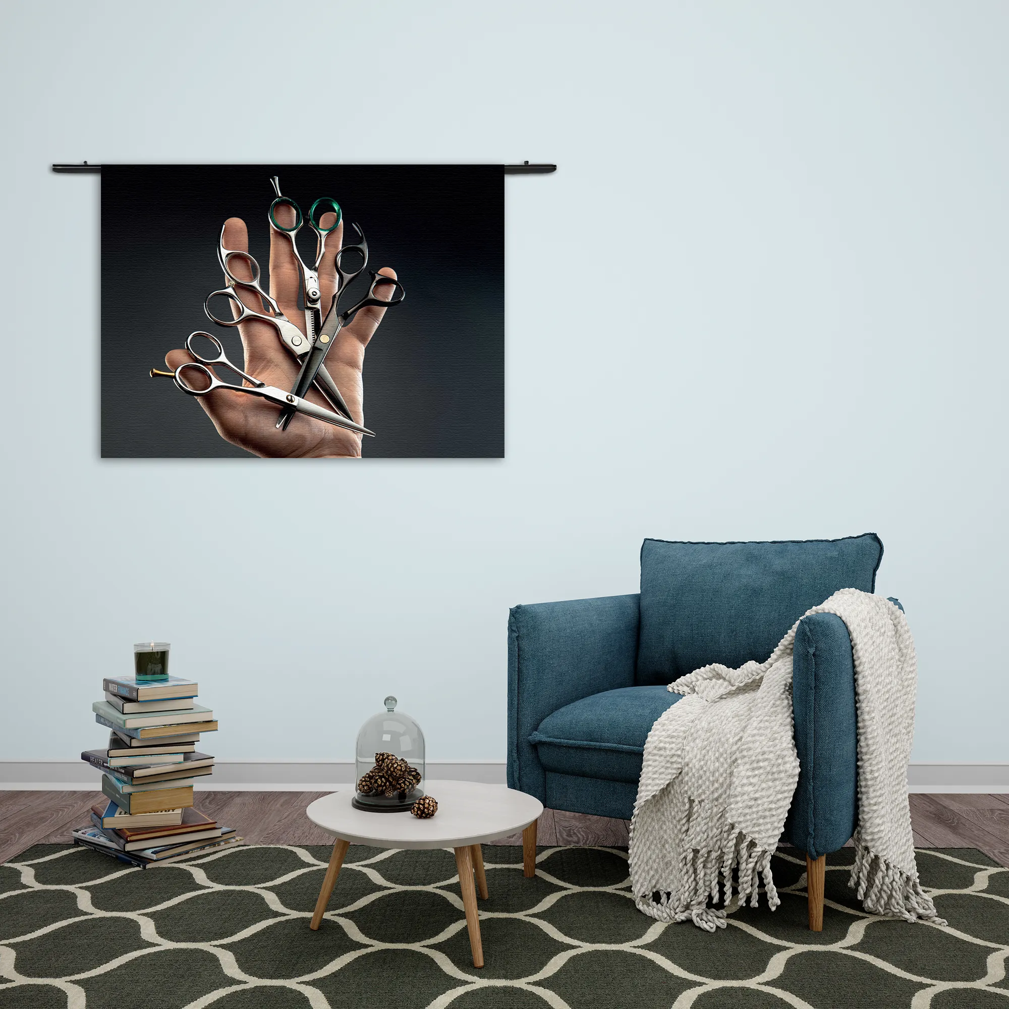 Wandkleed Barber Shop 01 Rechthoek Horizontaal Template 50 70 WK Horizontaal Beauty 16 2