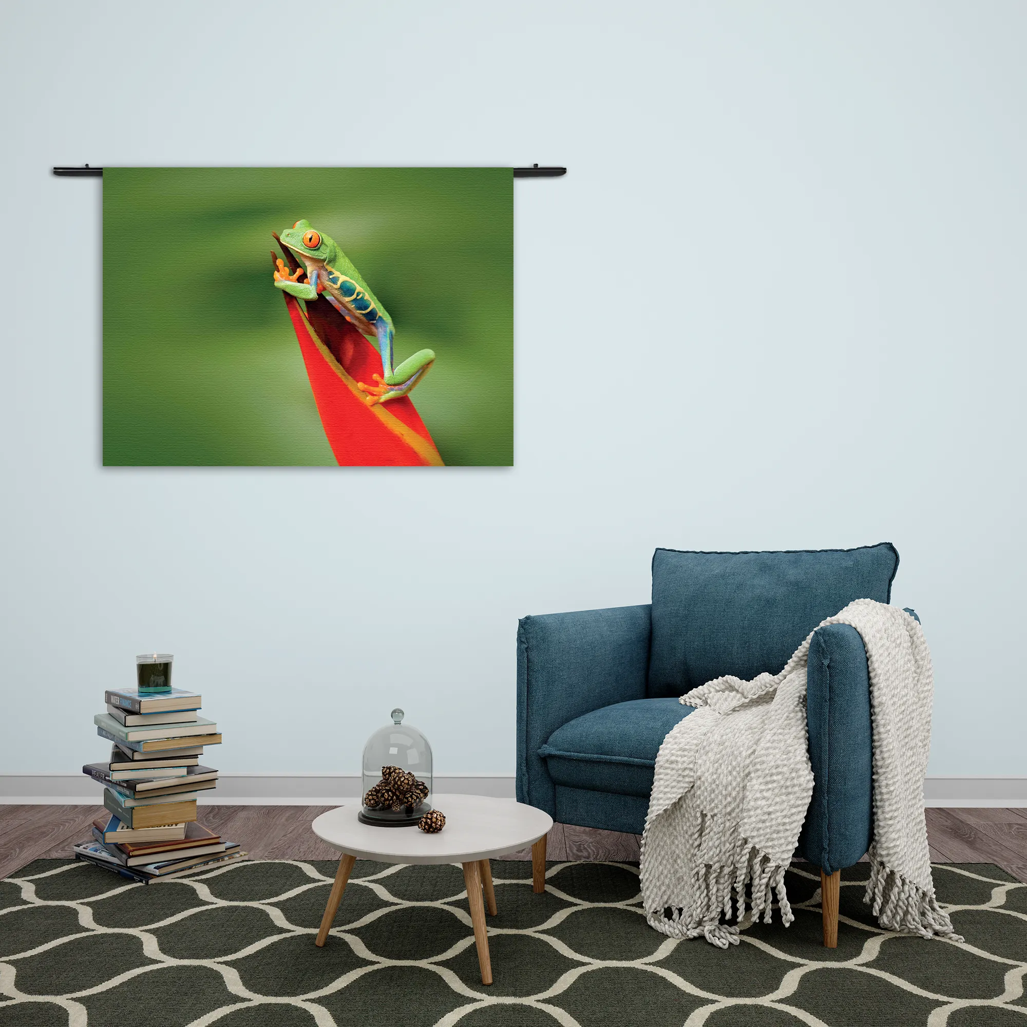 Wandkleed Roodoog Boomkikker Rechthoek Horizontaal Template 50 70 WK Horizontaal Dieren 35 2