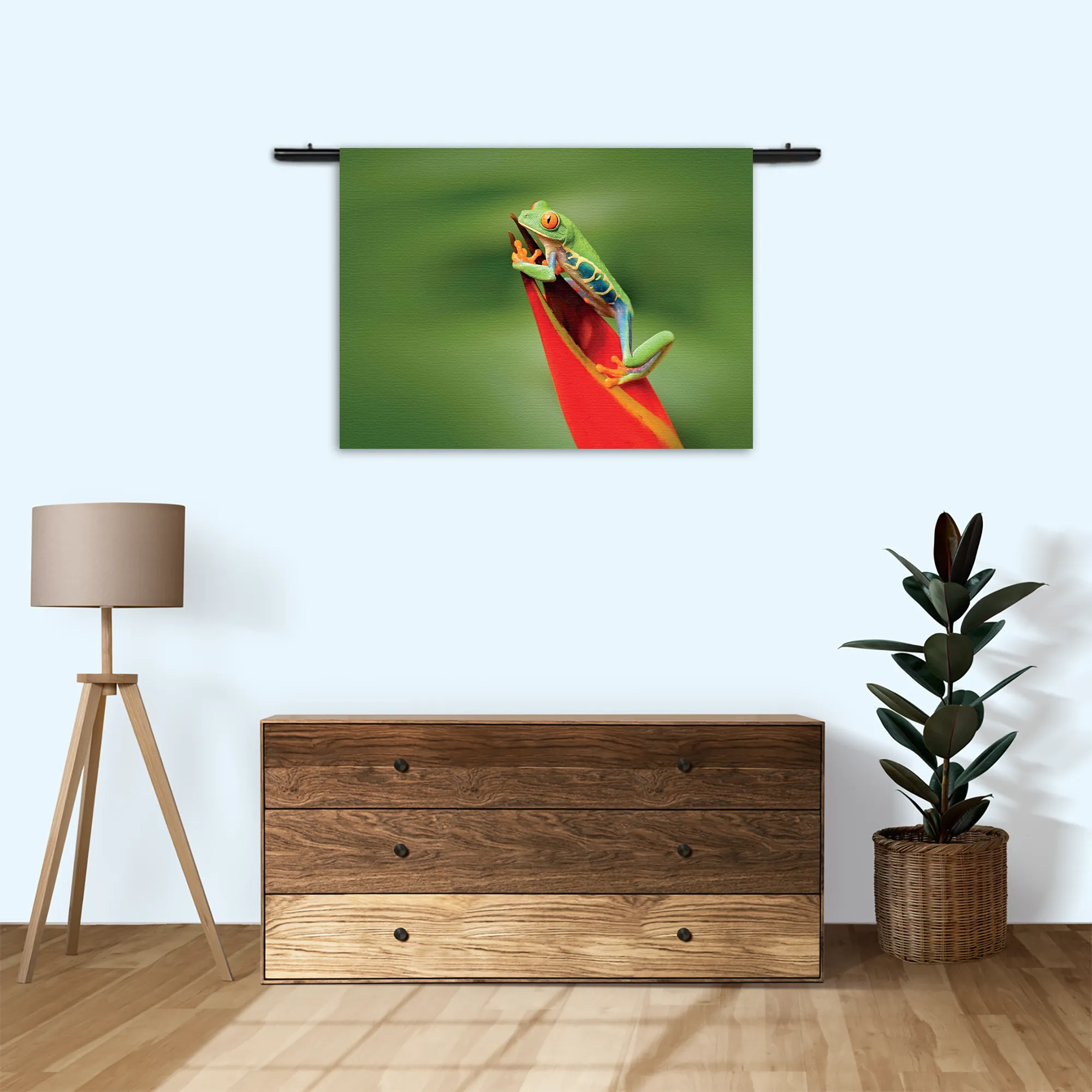 Wandkleed Roodoog Boomkikker Rechthoek Horizontaal Template 50 70 WK Horizontaal Dieren 35 3