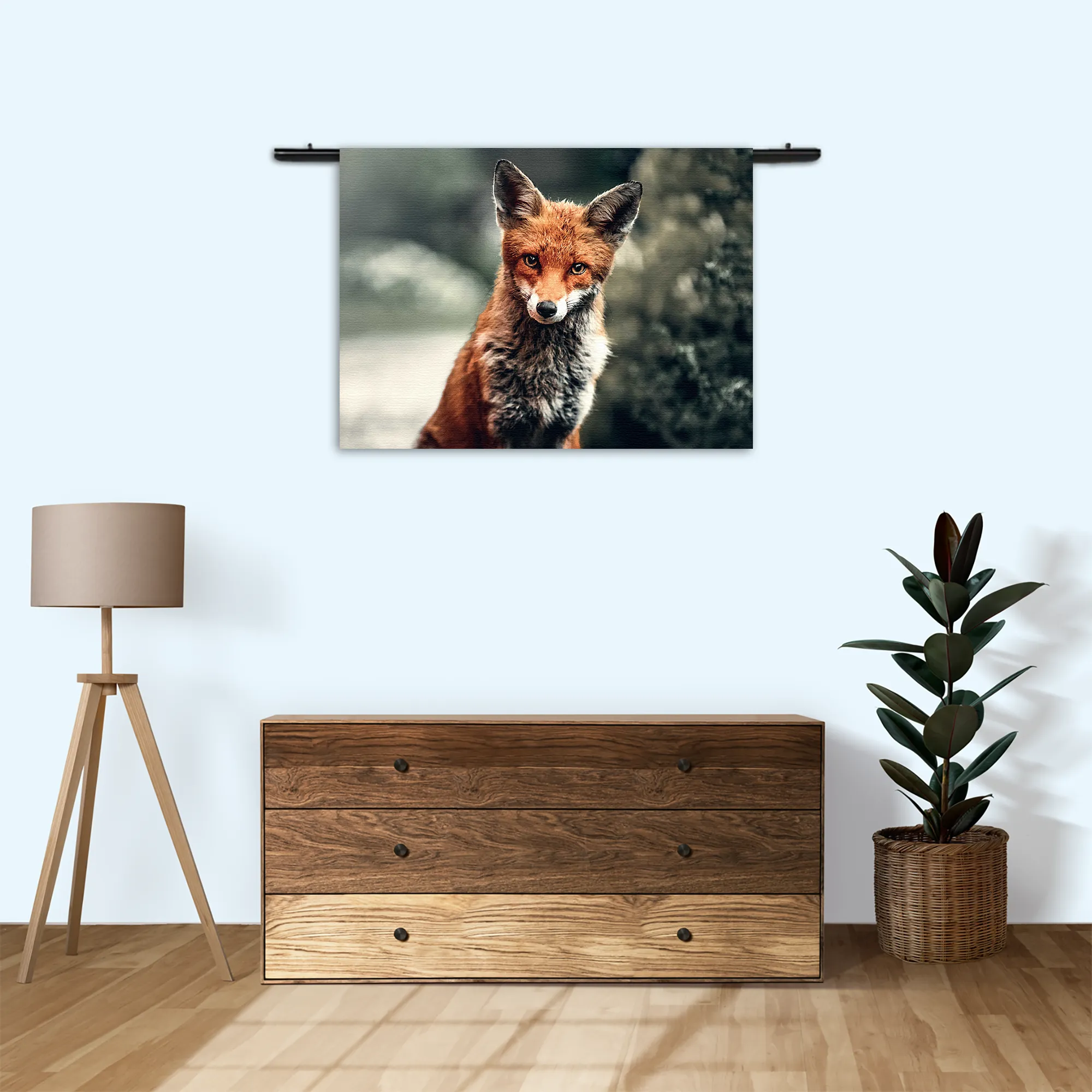 Wandkleed Vosje In De Natuur Rechthoek Horizontaal Template 50 70 WK Horizontaal Dieren 4 3