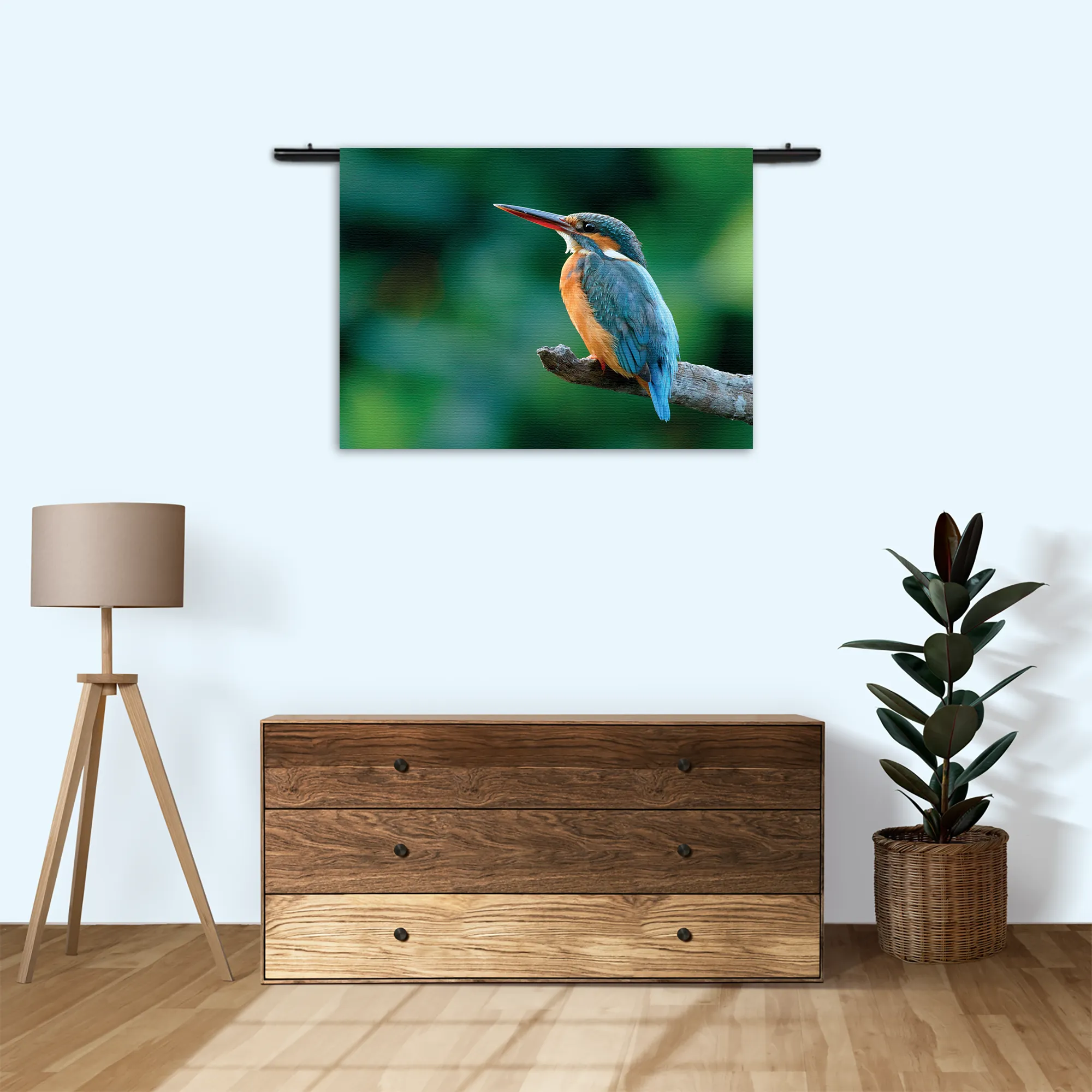 Wandkleed De Ijsvogel Rechthoek Horizontaal Template 50 70 WK Horizontaal Dieren 51 3