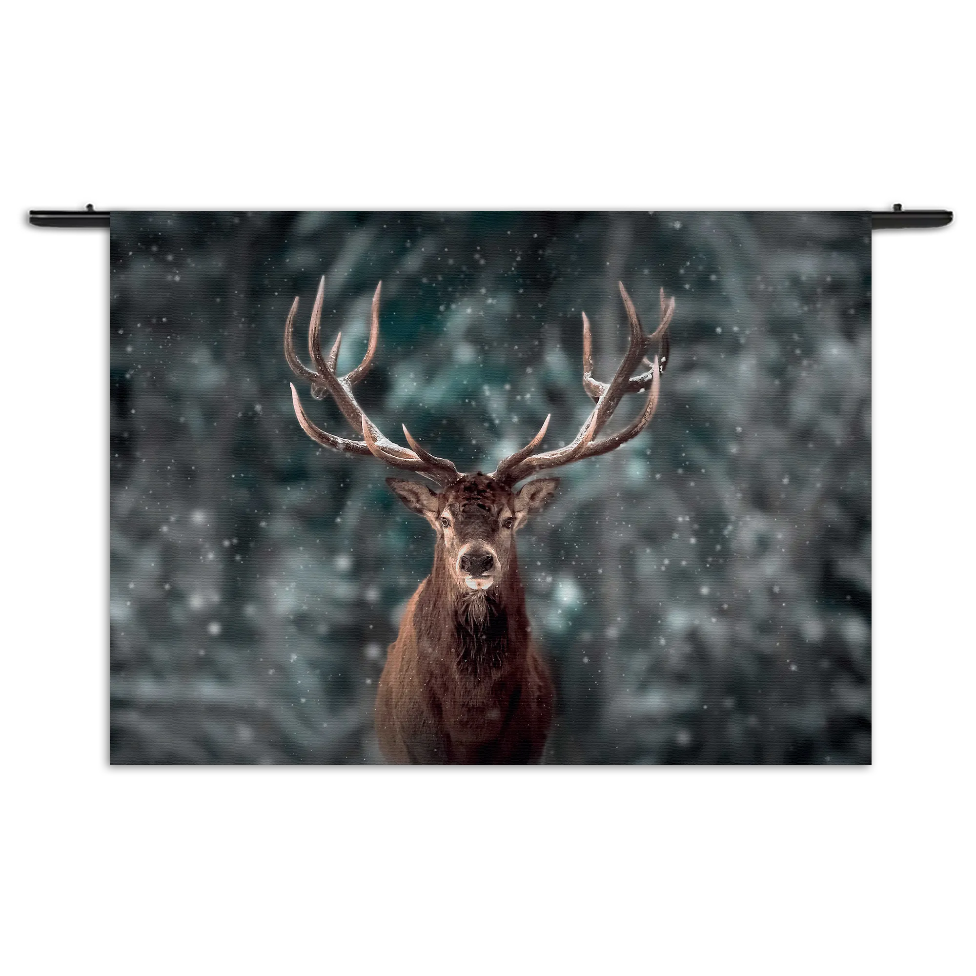 Wandkleed Edelhert In De Sneeuw Rechthoek Horizontaal Template 50 70 WK Horizontaal Dieren 52 1