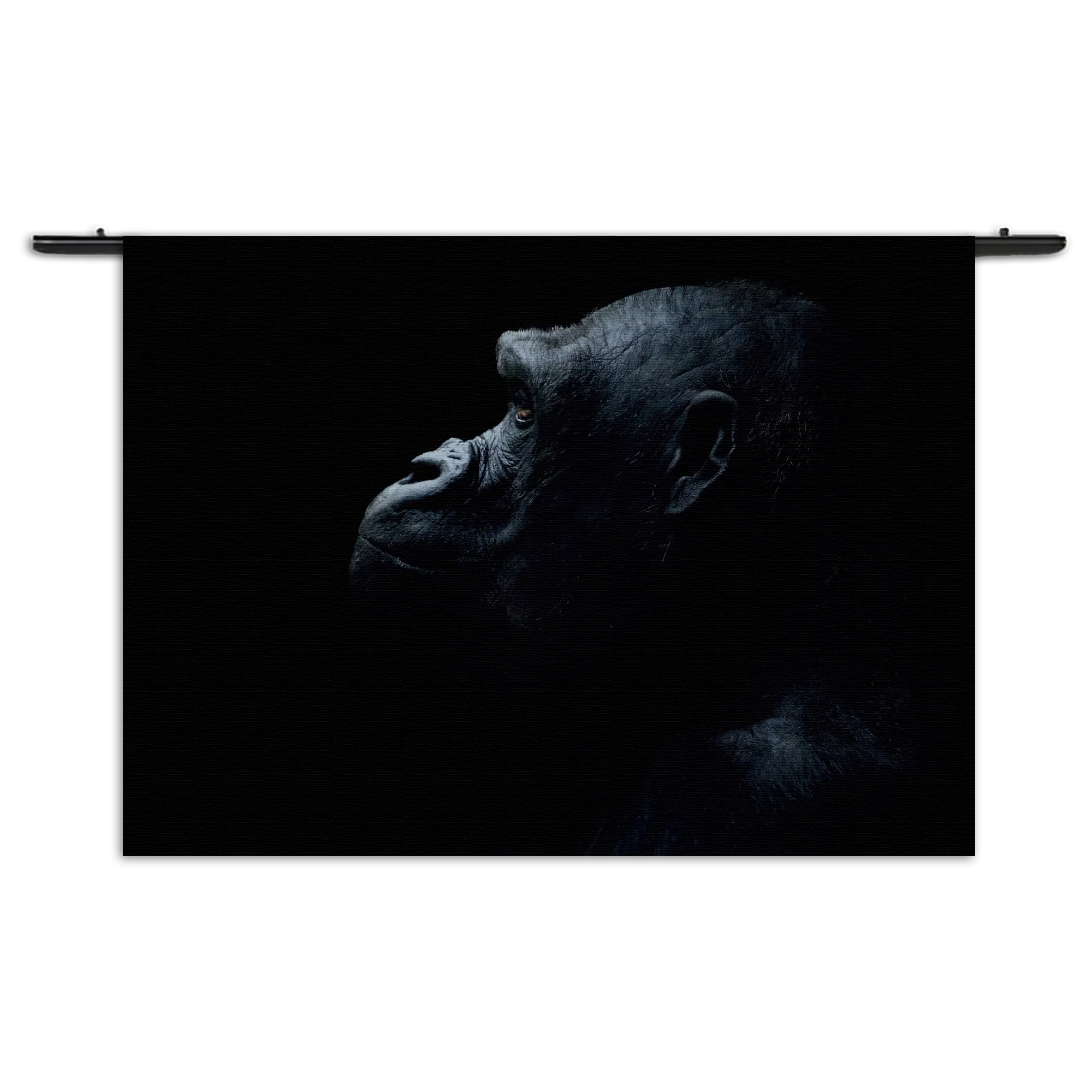 Wandkleed De Aap Zwart Wit Rechthoek Horizontaal Template 50 70 WK Horizontaal Dieren 65 1