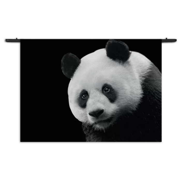 Wandkleed Pandabeer Zwart Wit 02 Rechthoek Horizontaal Template 50 70 WK Horizontaal Dieren 74 1