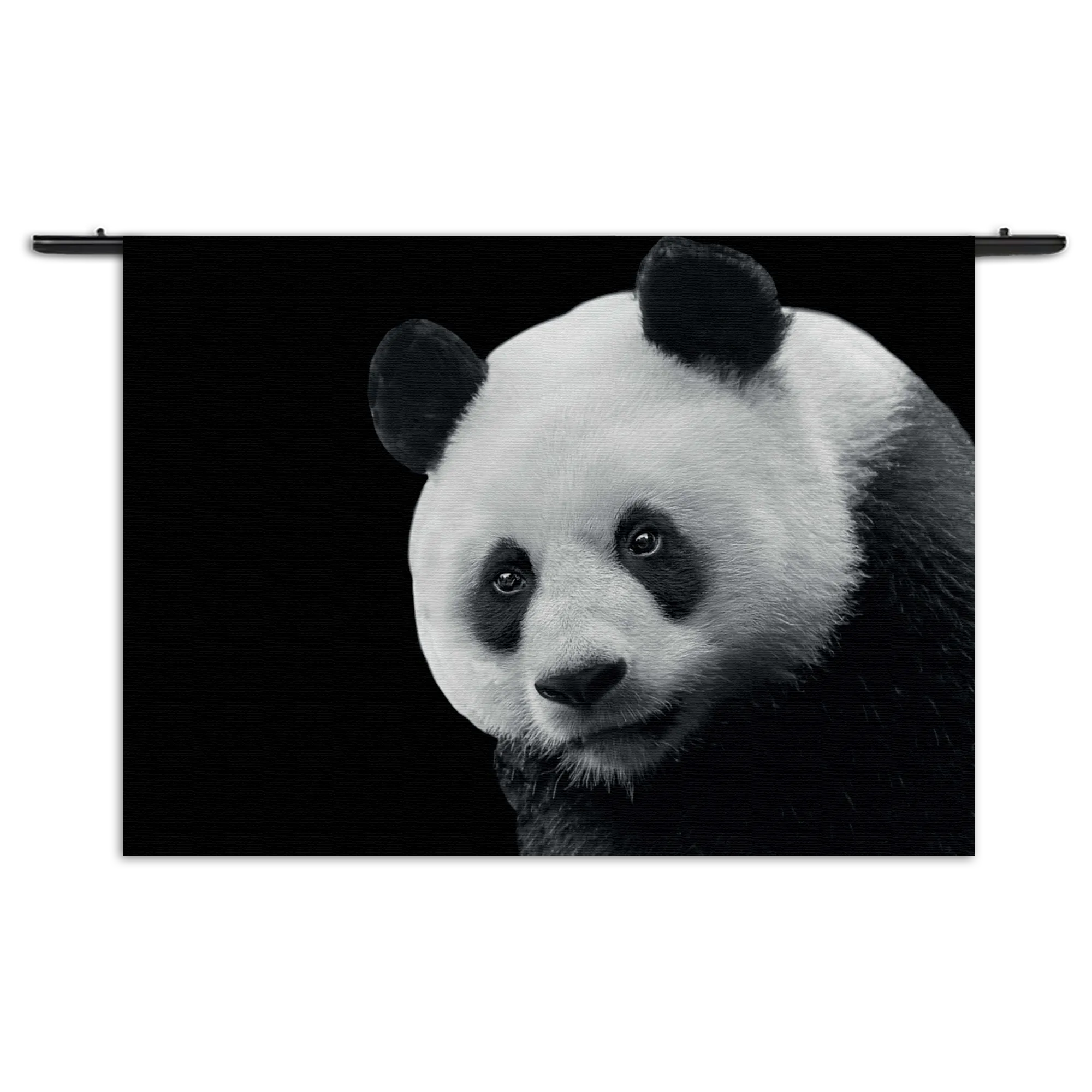 Wandkleed Pandabeer Zwart Wit 02 Rechthoek Horizontaal Template 50 70 WK Horizontaal Dieren 74 1