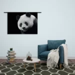 Wandkleed Pandabeer Zwart Wit 02 Rechthoek Horizontaal Template 50 70 WK Horizontaal Dieren 74 2