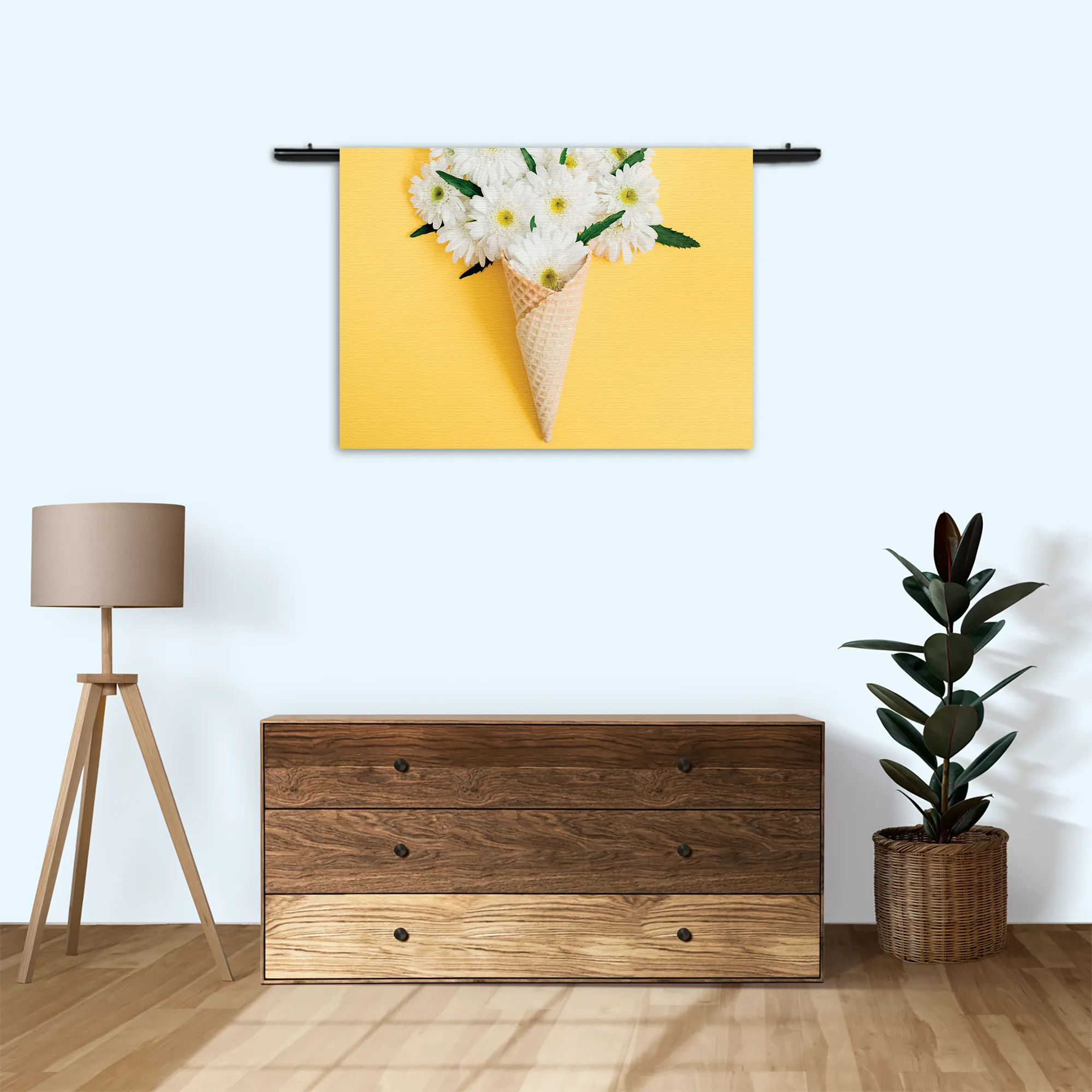 Wandkleed Ijshoorn met Bloemen Rechthoek Horizontaal Template 50 70 WK Horizontaal Eten En Drinken 15 3