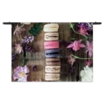 Wandkleed Macarons op Bloemen Tafel Rechthoek Horizontaal Template 50 70 WK Horizontaal Eten En Drinken 22 1