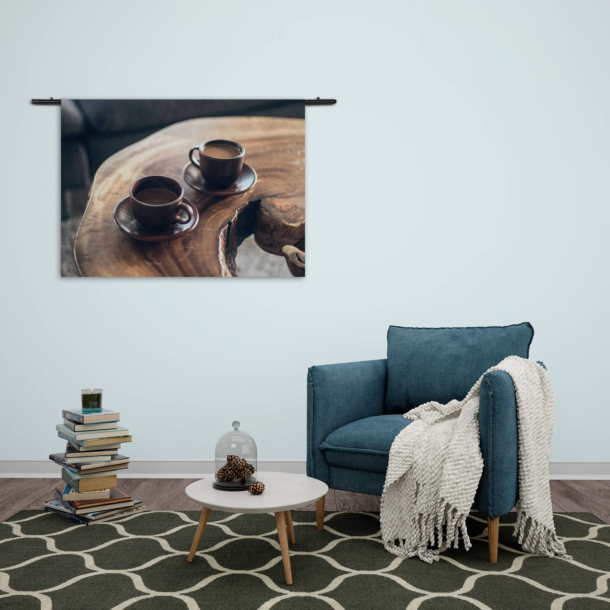 Wandkleed Kopjes Koffie op Tafel Rechthoek Horizontaal Template 50 70 WK Horizontaal Eten En Drinken 23 2