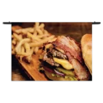 Wandkleed Burger Plank Rechthoek Horizontaal Template 50 70 WK Horizontaal Eten En Drinken 24 1