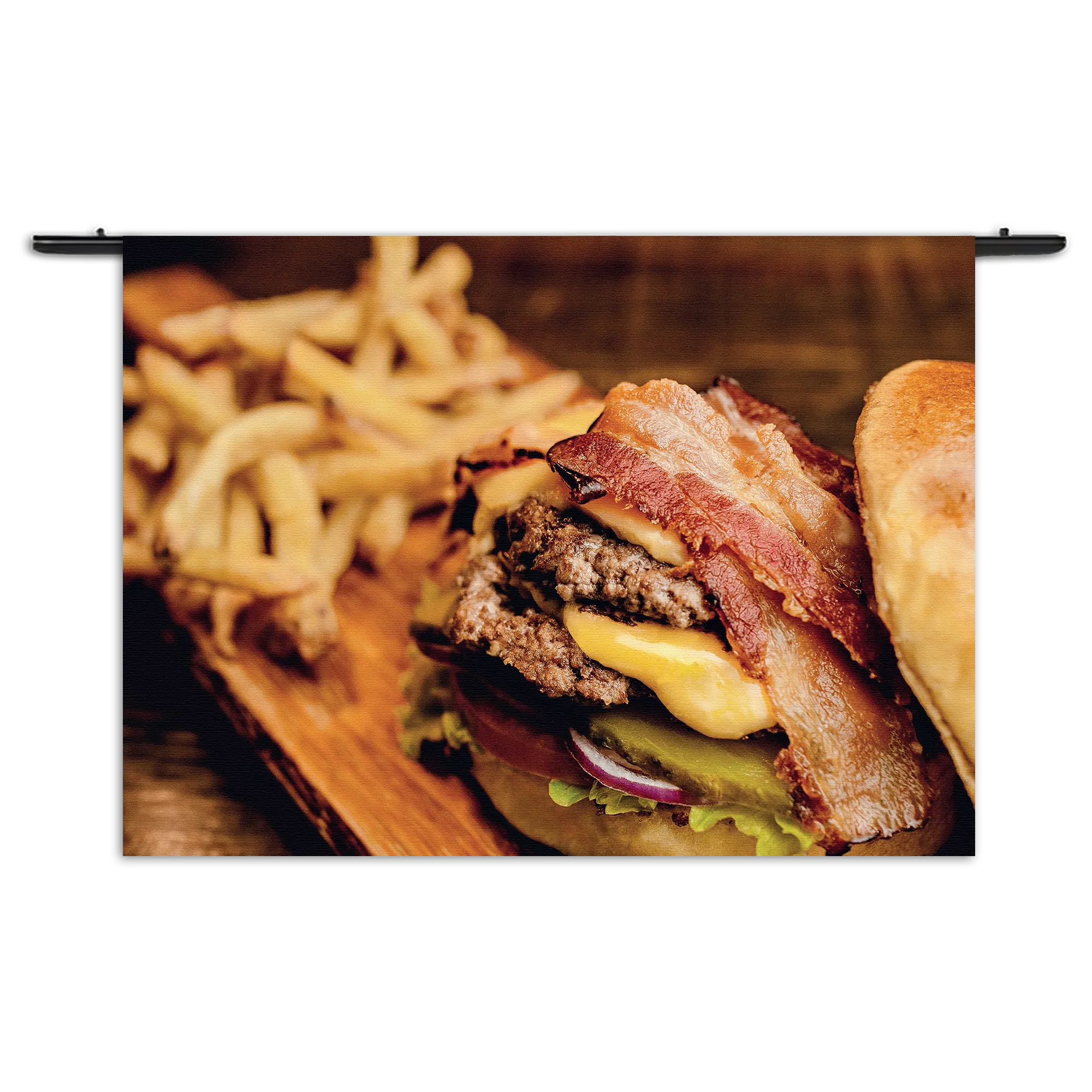 Wandkleed Burger Plank Rechthoek Horizontaal Template 50 70 WK Horizontaal Eten En Drinken 24 1