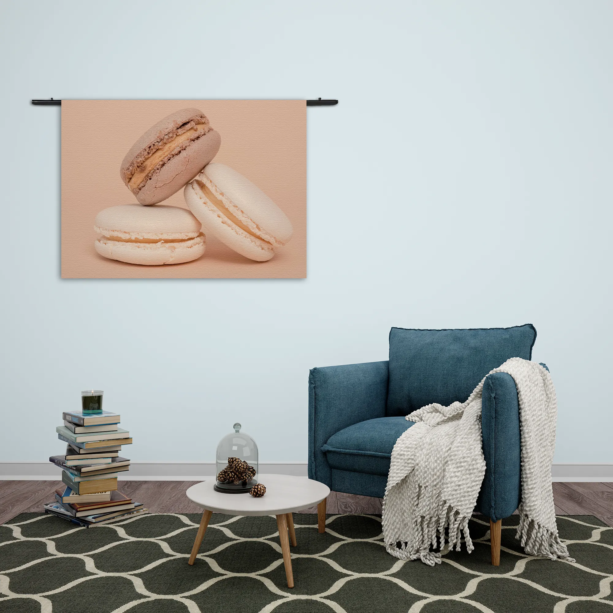 Wandkleed Macarons Beige Tinten 01 Rechthoek Horizontaal Template 50 70 WK Horizontaal Eten En Drinken 26 2