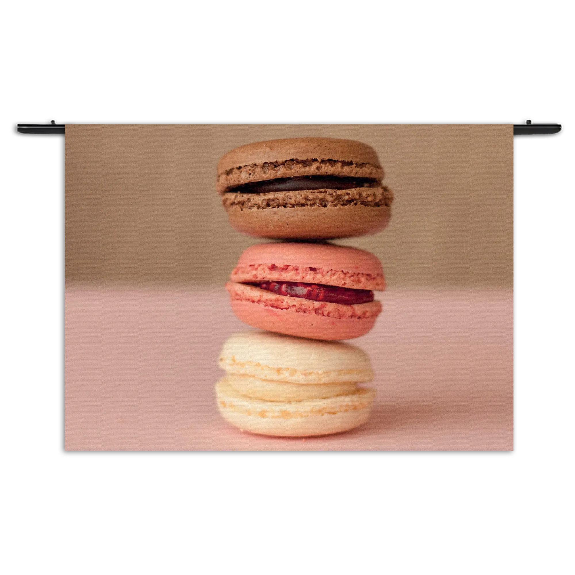 Wandkleed Macarons Roze Beige Tinten Rechthoek Horizontaal Template 50 70 WK Horizontaal Eten En Drinken 28 1