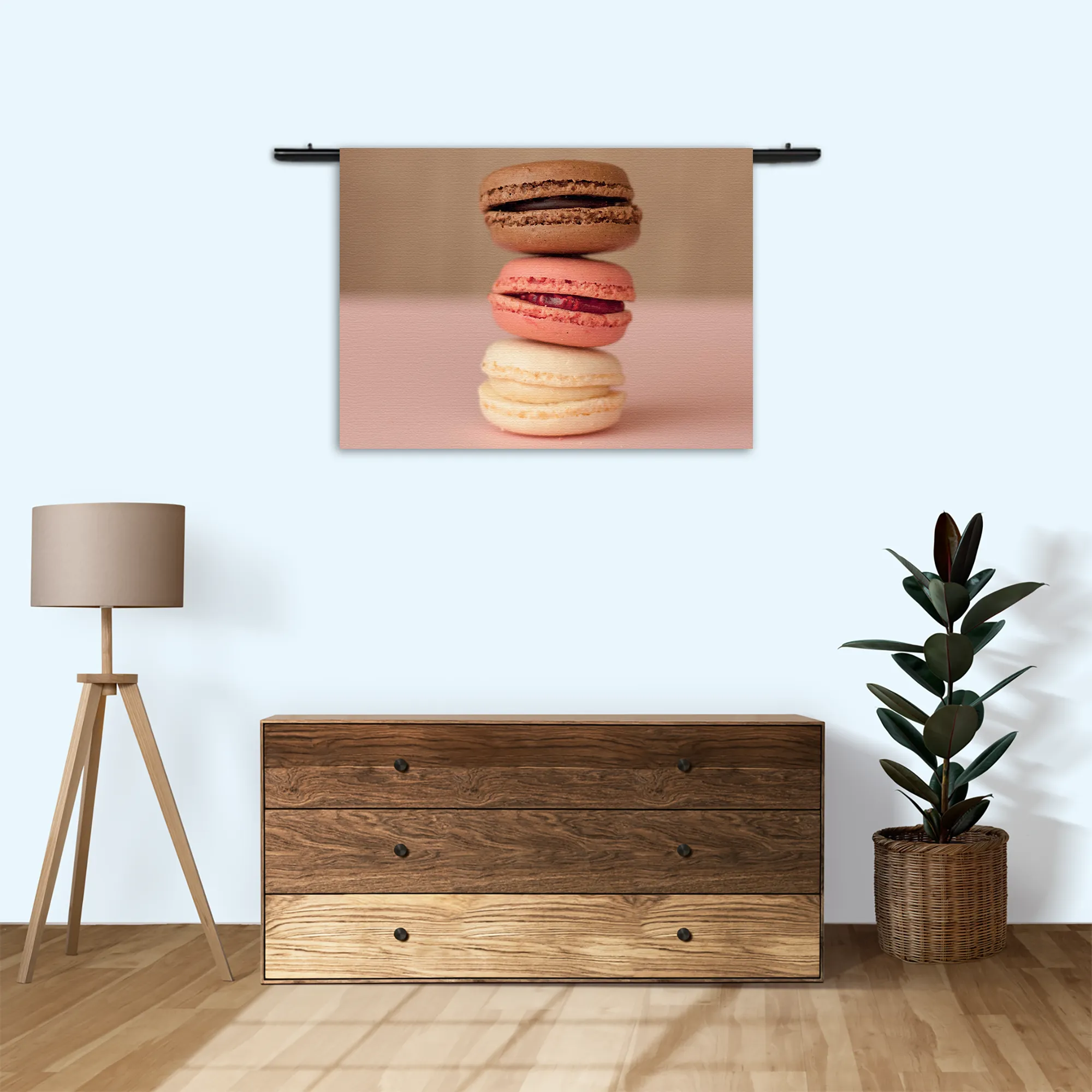 Wandkleed Macarons Roze Beige Tinten Rechthoek Horizontaal Template 50 70 WK Horizontaal Eten En Drinken 28 3