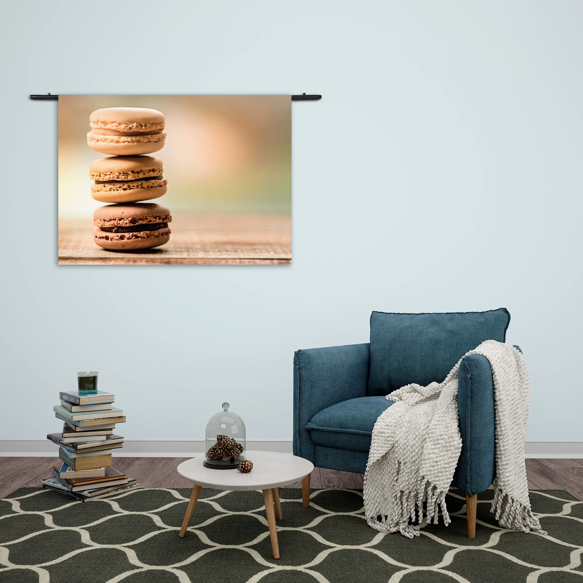 Wandkleed Macarons Beige Tinten 02 Rechthoek Horizontaal Template 50 70 WK Horizontaal Eten En Drinken 31 2