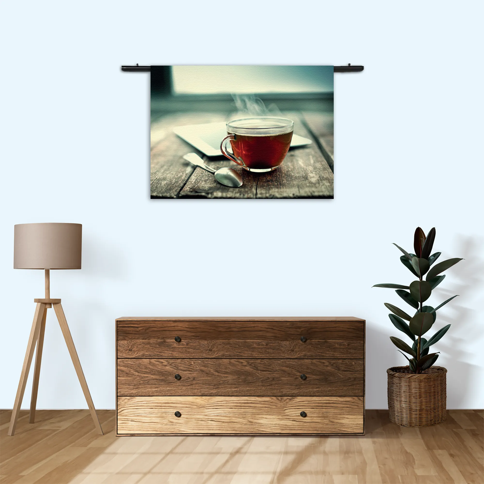 Wandkleed Thee Rechthoek Horizontaal Template 50 70 WK Horizontaal Eten En Drinken 33 3