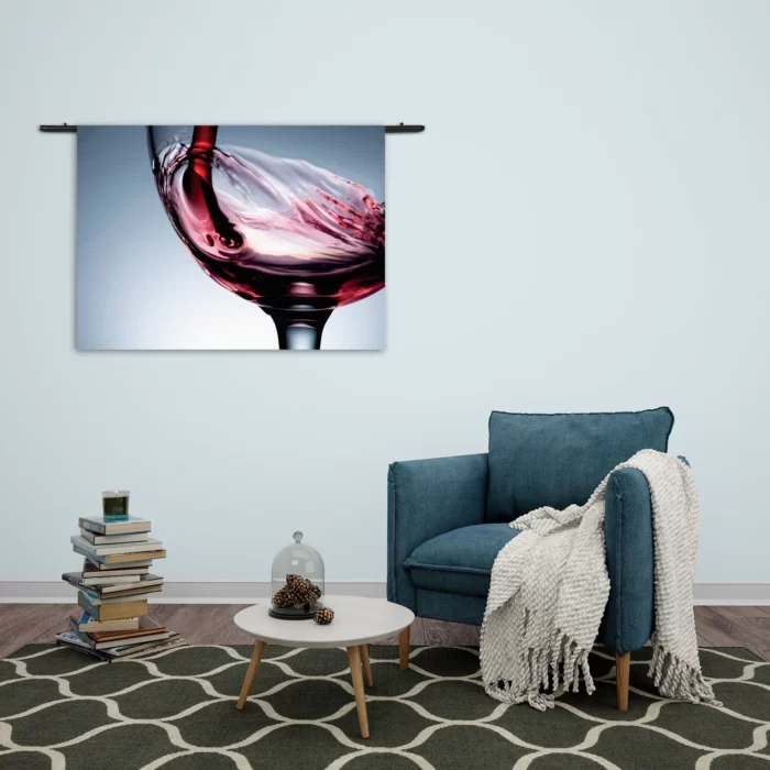 Wandkleed Glas Rode wijn 01 Rechthoek Horizontaal Template 50 70 WK Horizontaal Eten En Drinken 36 2