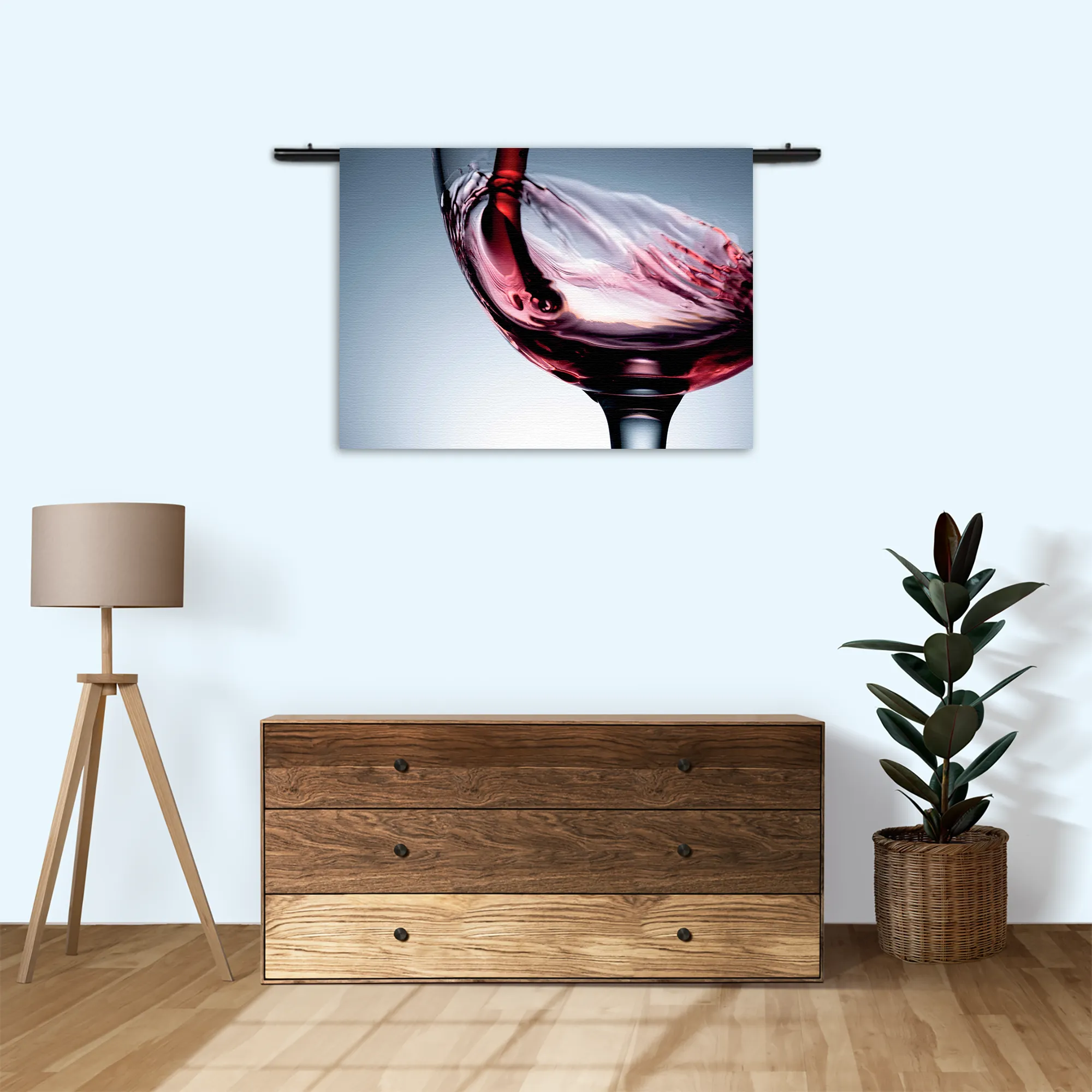 Wandkleed Glas Rode wijn 01 Rechthoek Horizontaal Template 50 70 WK Horizontaal Eten En Drinken 36 3