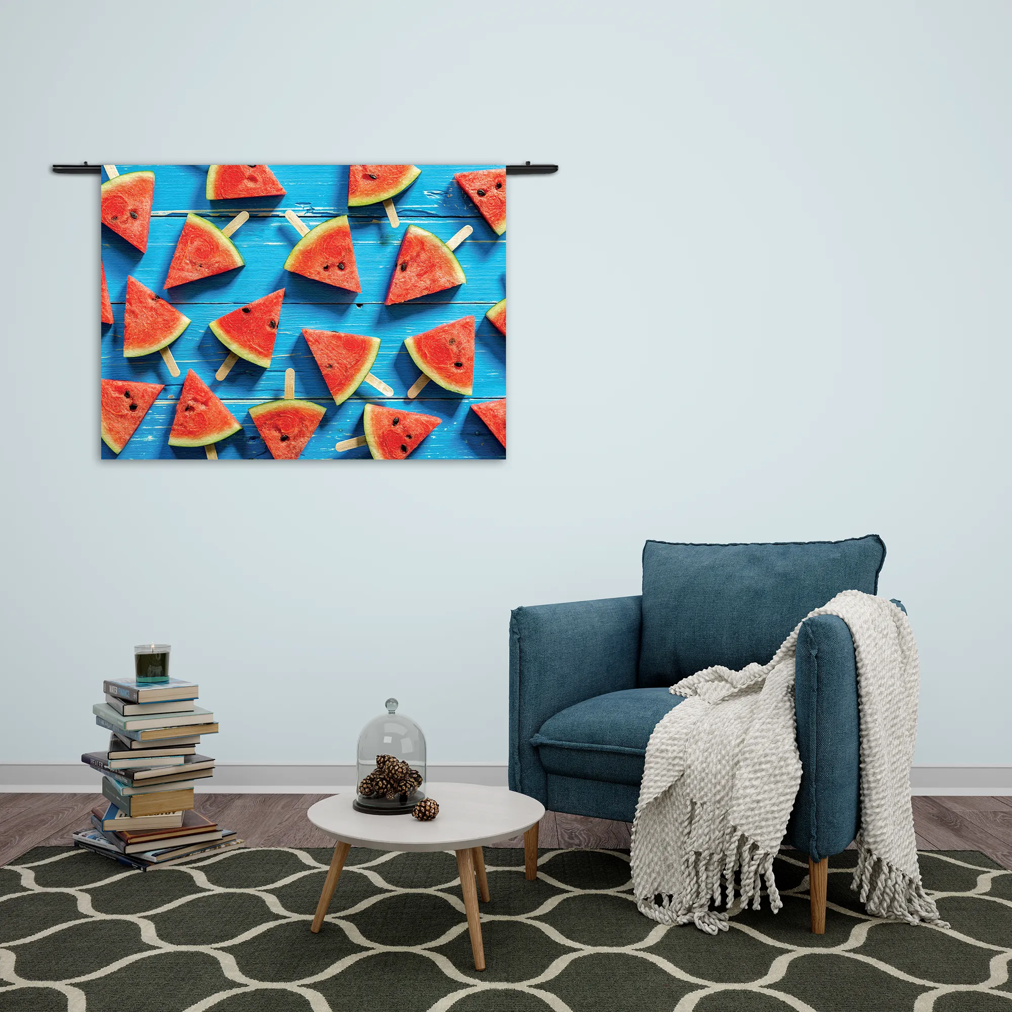 Wandkleed Watermeloen Ijsjes Rechthoek Horizontaal Template 50 70 WK Horizontaal Eten En Drinken 39 2