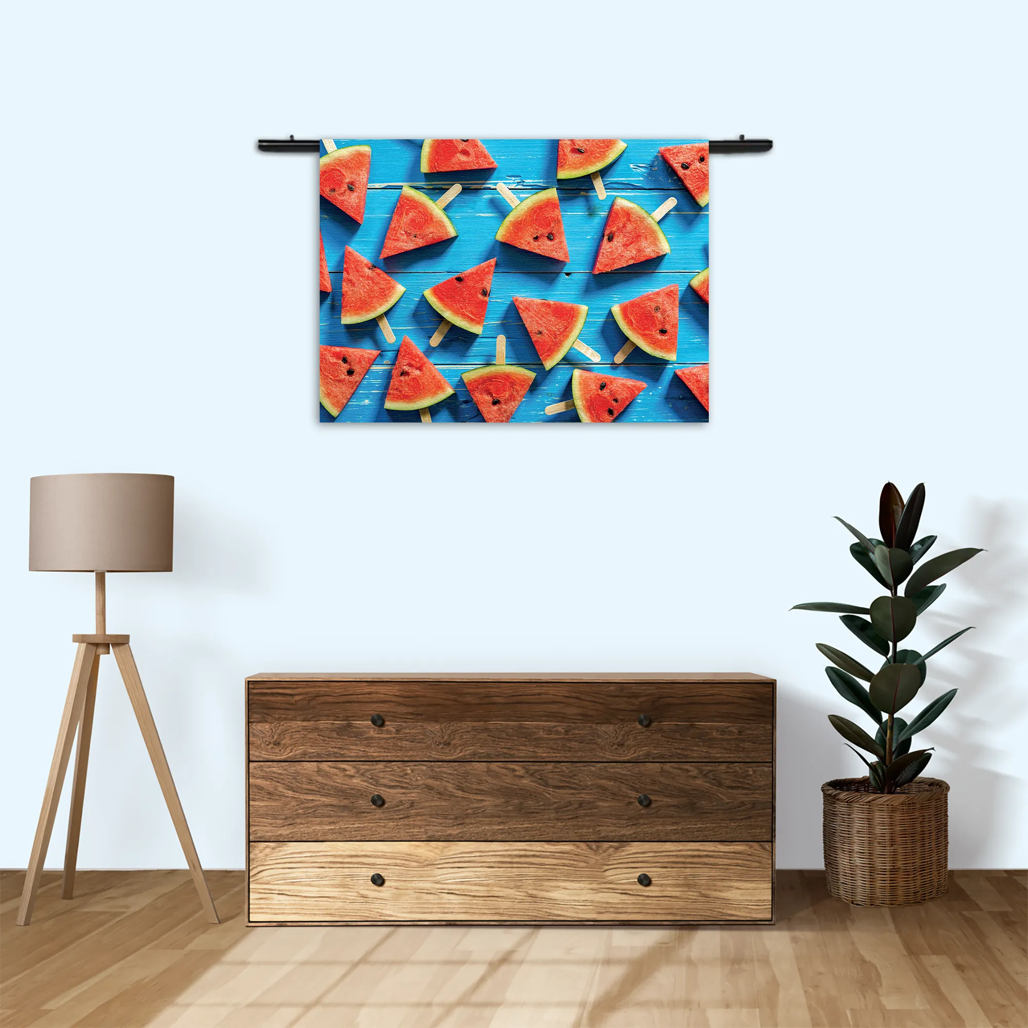 Wandkleed Watermeloen Ijsjes Rechthoek Horizontaal Template 50 70 WK Horizontaal Eten En Drinken 39 3