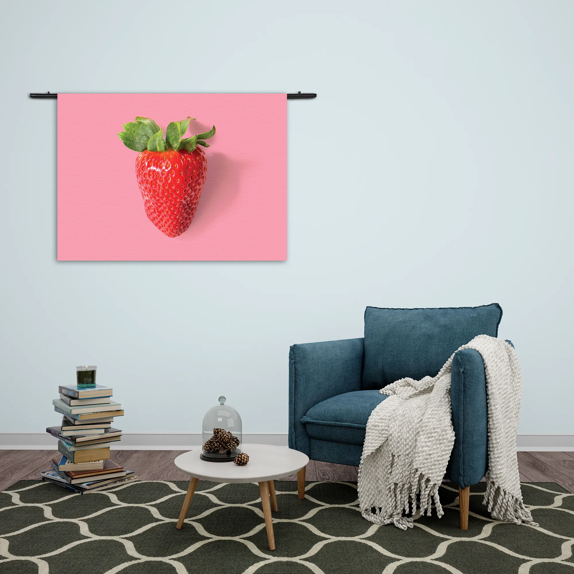 Wandkleed Strawberry Rechthoek Horizontaal Template 50 70 WK Horizontaal Eten En Drinken 4 2