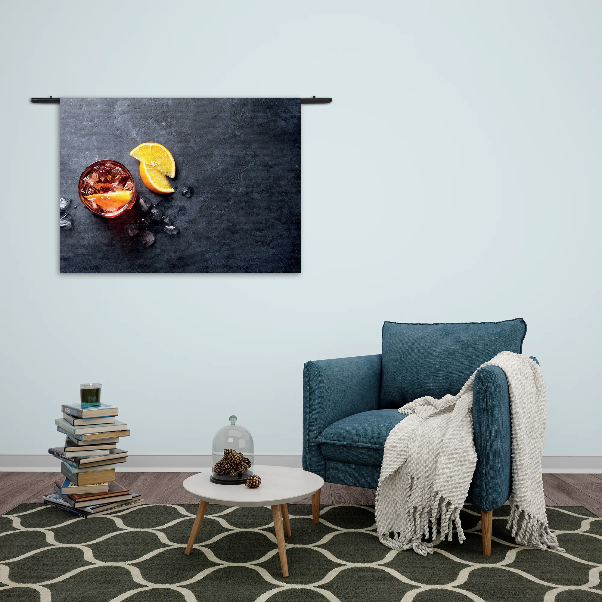 Wandkleed Cocktail met Citroen Rechthoek Horizontaal Template 50 70 WK Horizontaal Eten En Drinken 42 2