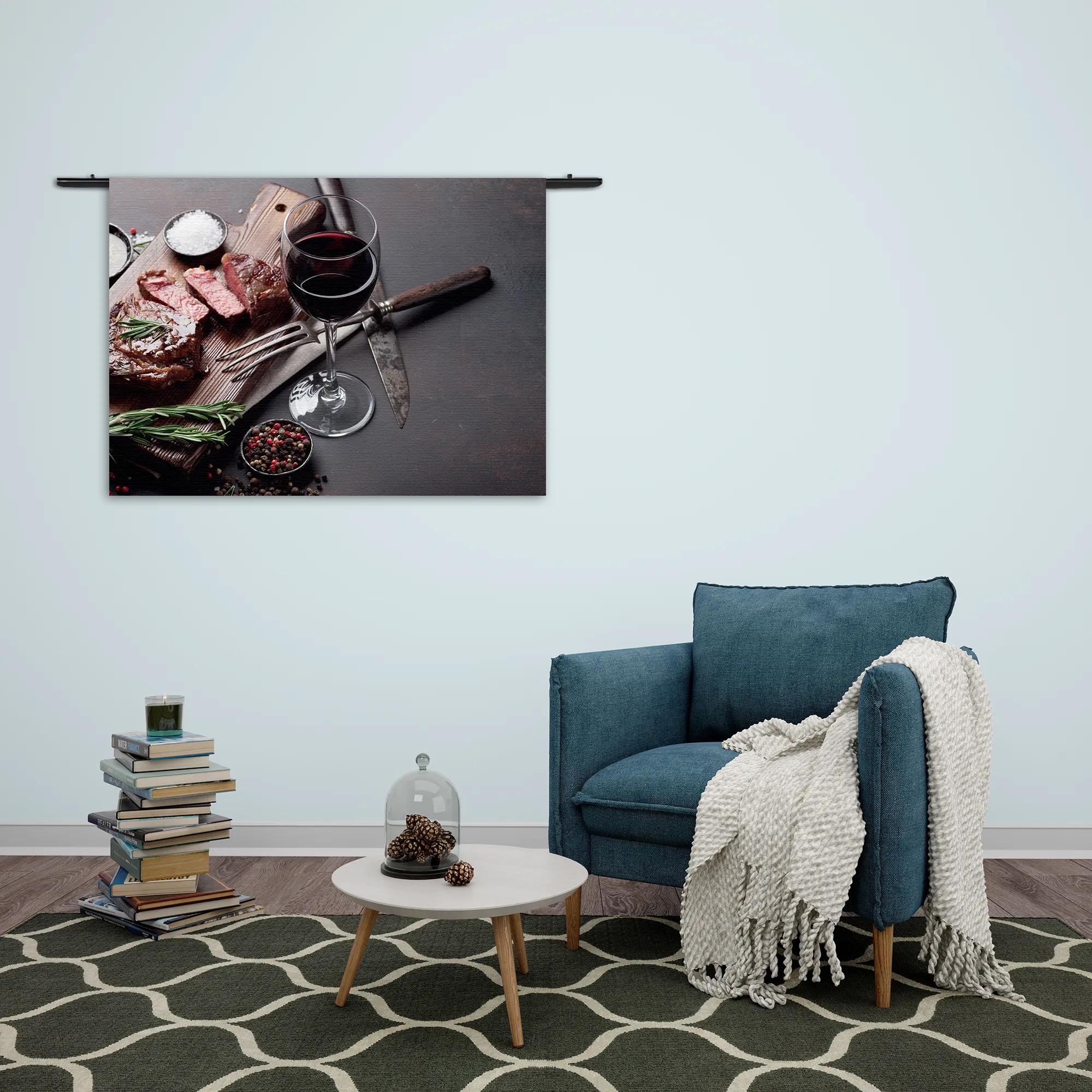 Wandkleed Beef met Rode Wijn Rechthoek Horizontaal Template 50 70 WK Horizontaal Eten En Drinken 47 2