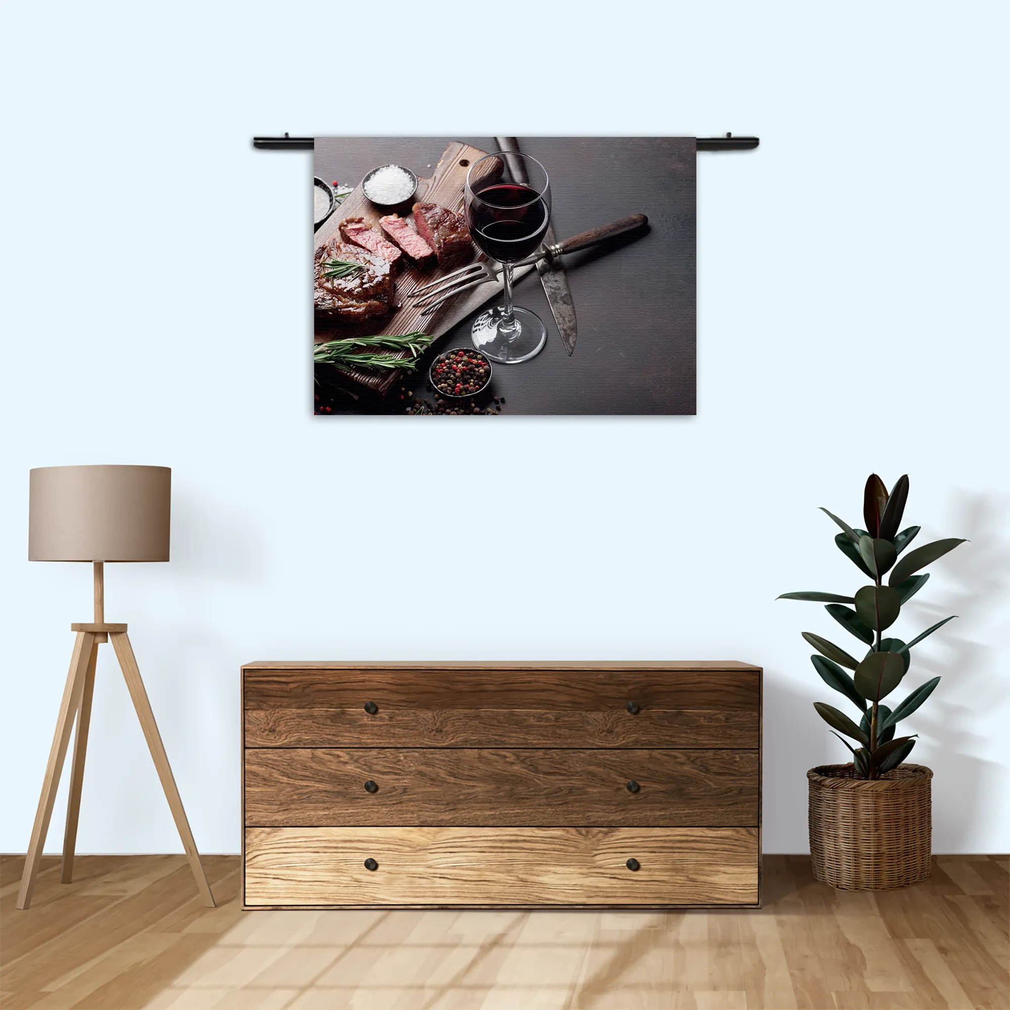 Wandkleed Beef met Rode Wijn Rechthoek Horizontaal Template 50 70 WK Horizontaal Eten En Drinken 47 3