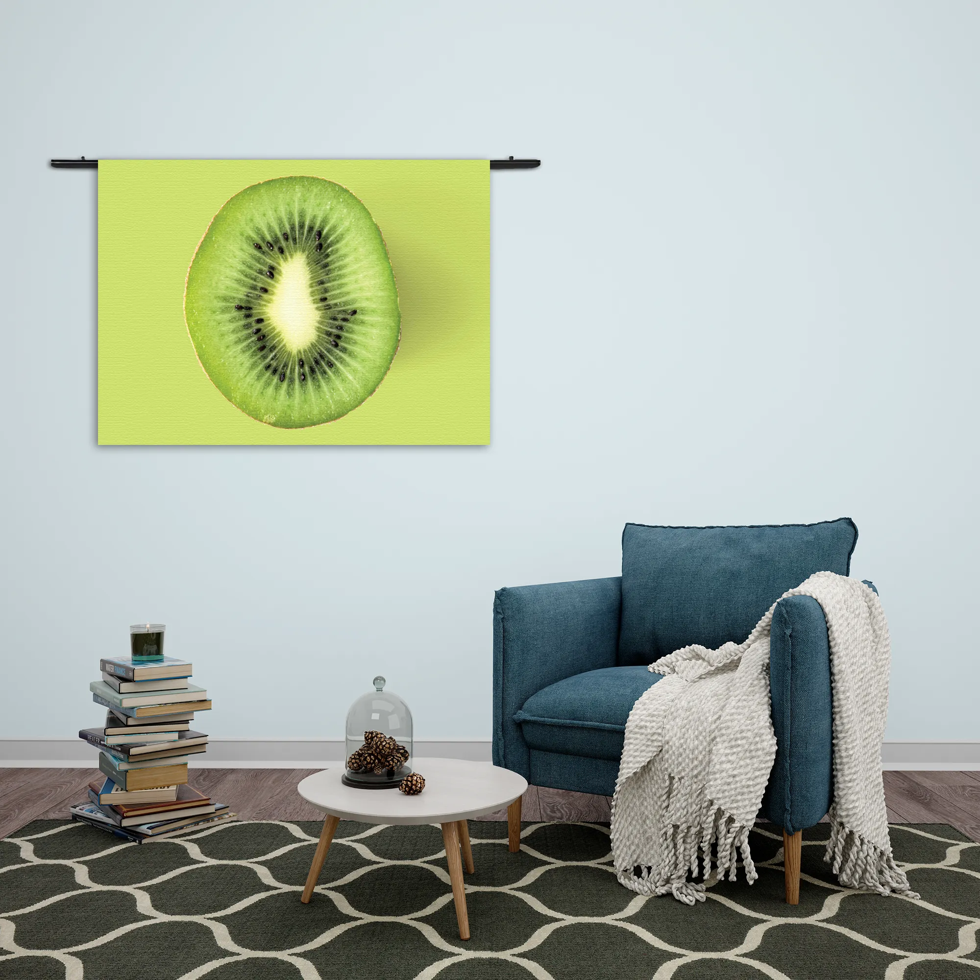 Wandkleed Kiwi Rechthoek Horizontaal Template 50 70 WK Horizontaal Eten En Drinken 5 2