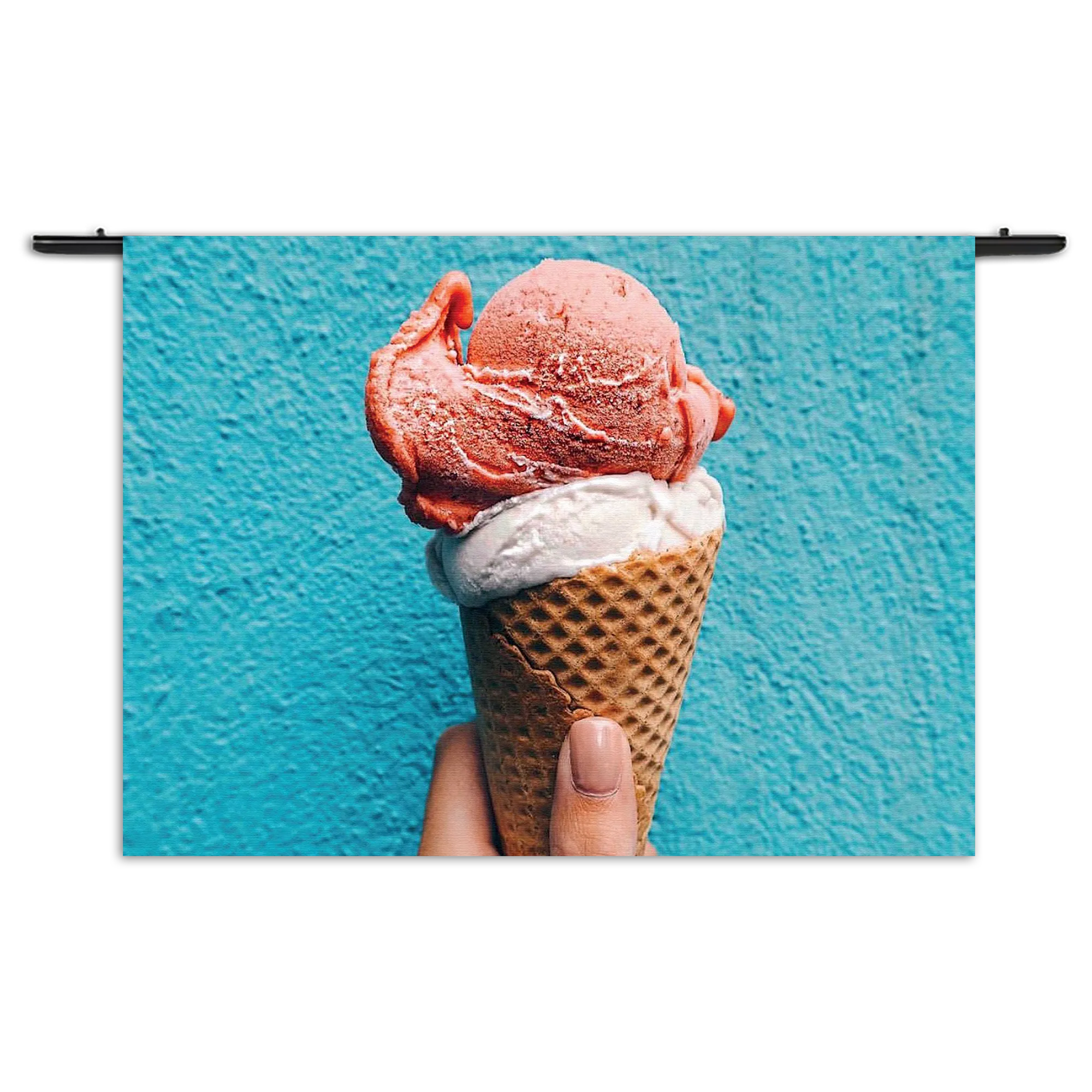 Wandkleed Ijsco op Hoorn Rechthoek Horizontaal Template 50 70 WK Horizontaal Eten En Drinken 53 1