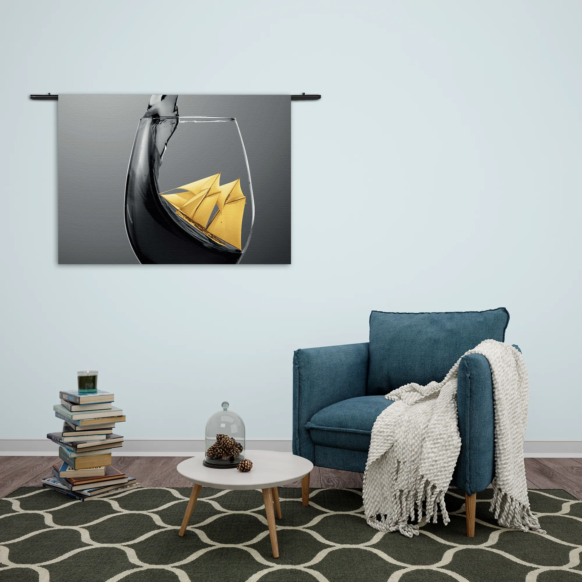 Wandkleed Sailing Wine 01 Rechthoek Horizontaal Template 50 70 WK Horizontaal Eten En Drinken 80 2