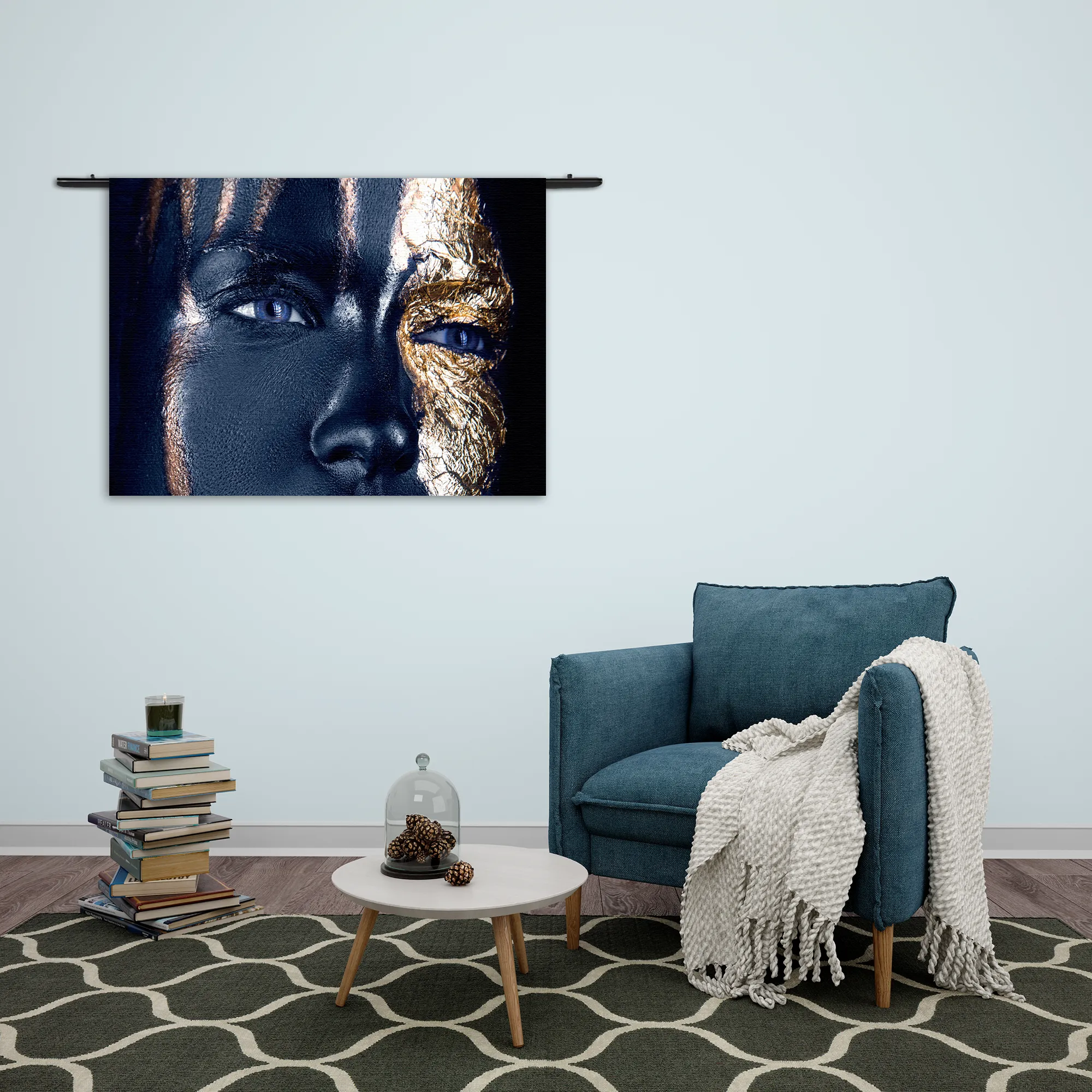 Wandkleed Golden Whoman 05 Rechthoek Horizontaal Template 50 70 WK Horizontaal LifeStyle 16 2