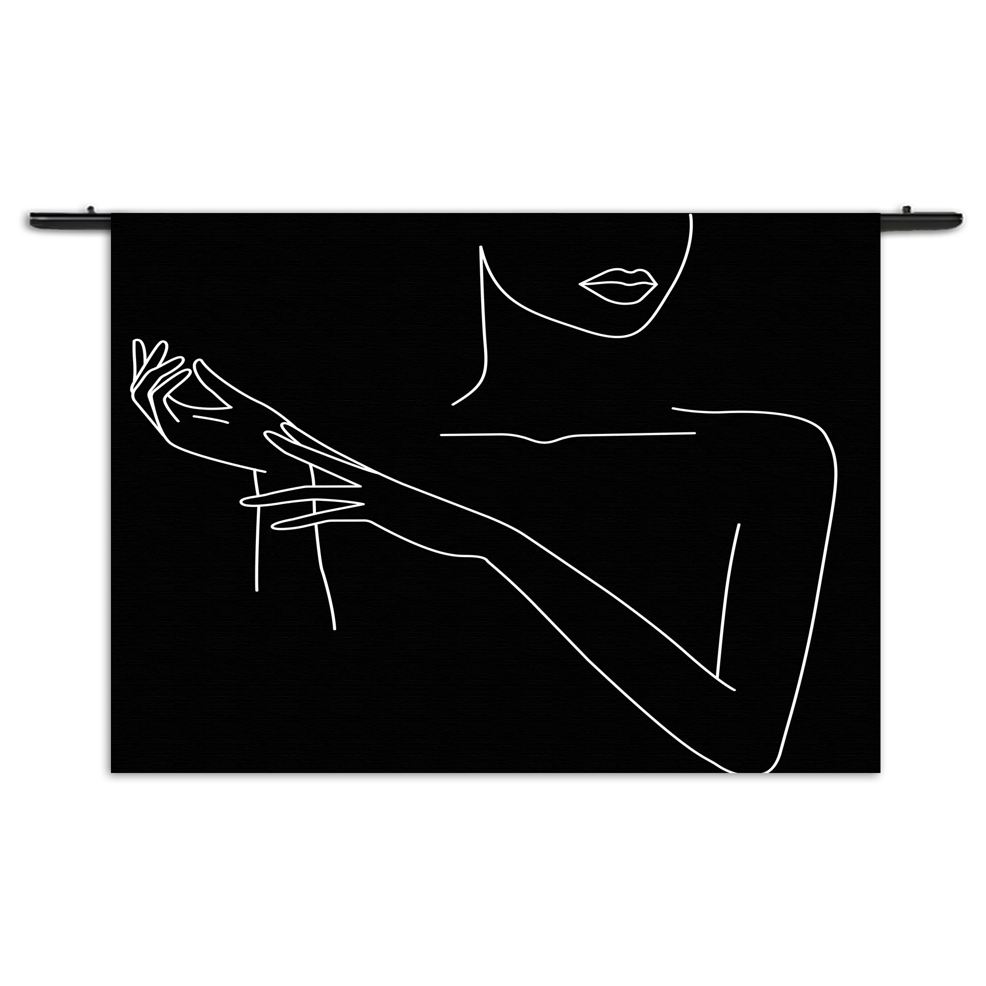 Wandkleed Black and White Model 02 Rechthoek Horizontaal Template 50 70 WK Horizontaal LifeStyle 21 1