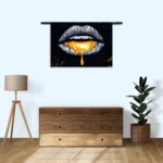 Wandkleed Golden Money Lips Rechthoek Horizontaal Template 50 70 WK Horizontaal LifeStyle 5 3