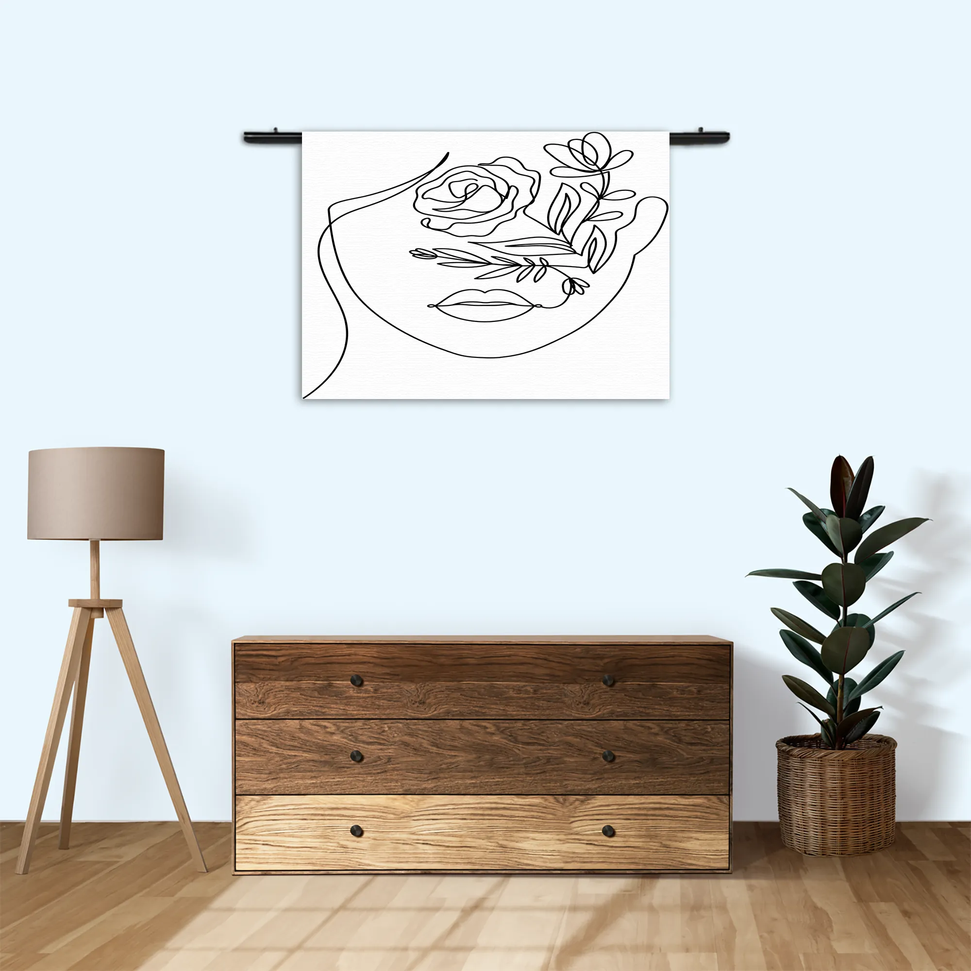 Template_50-70_WK_Horizontaal_LifeStyle_6-3 Wandkleed De Bloemen Dame Rechthoek Horizontaal Template 50 70 WK Horizontaal LifeStyle 6 3