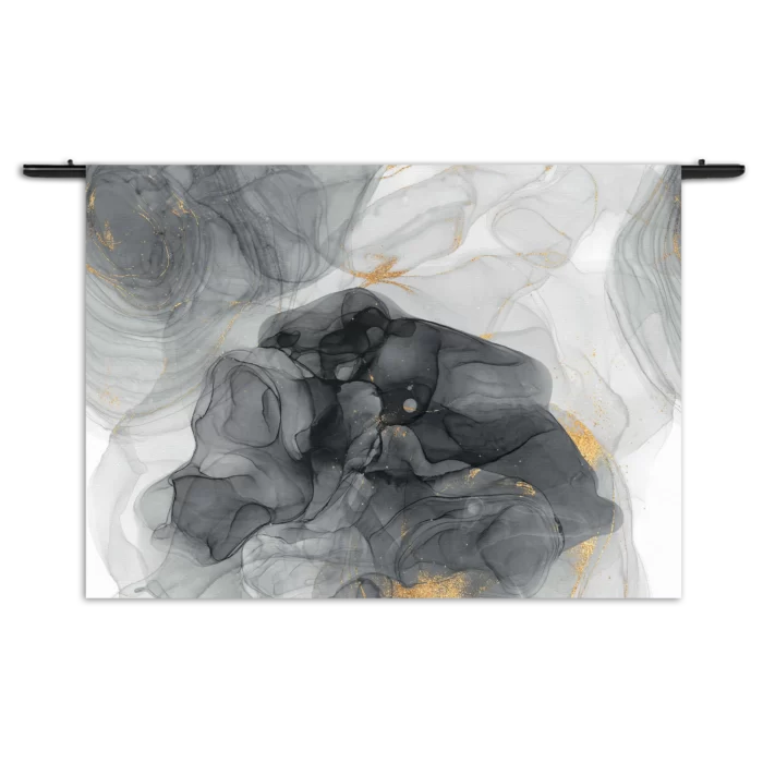 Wandkleed Abstract Marmer Look Grijs met Goud 02 Rechthoek Horizontaal Template 50 70 WK Horizontaal Marmer 10 1