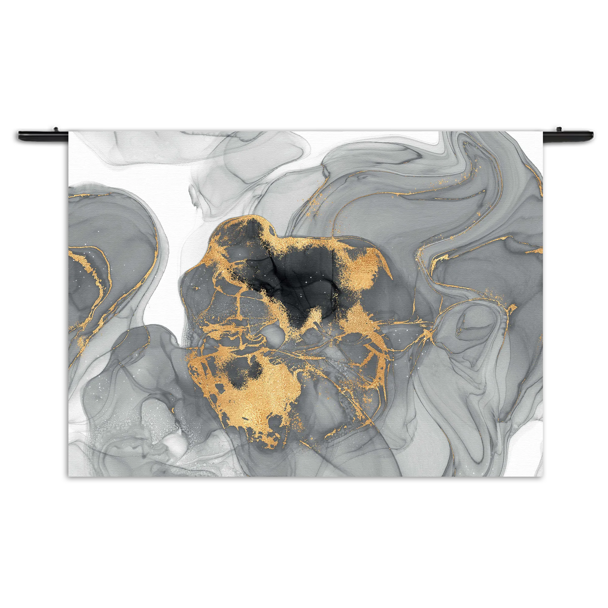 Wandkleed Abstract Marmer Look Grijs met Goud 03 Rechthoek Horizontaal Template 50 70 WK Horizontaal Marmer 11 1