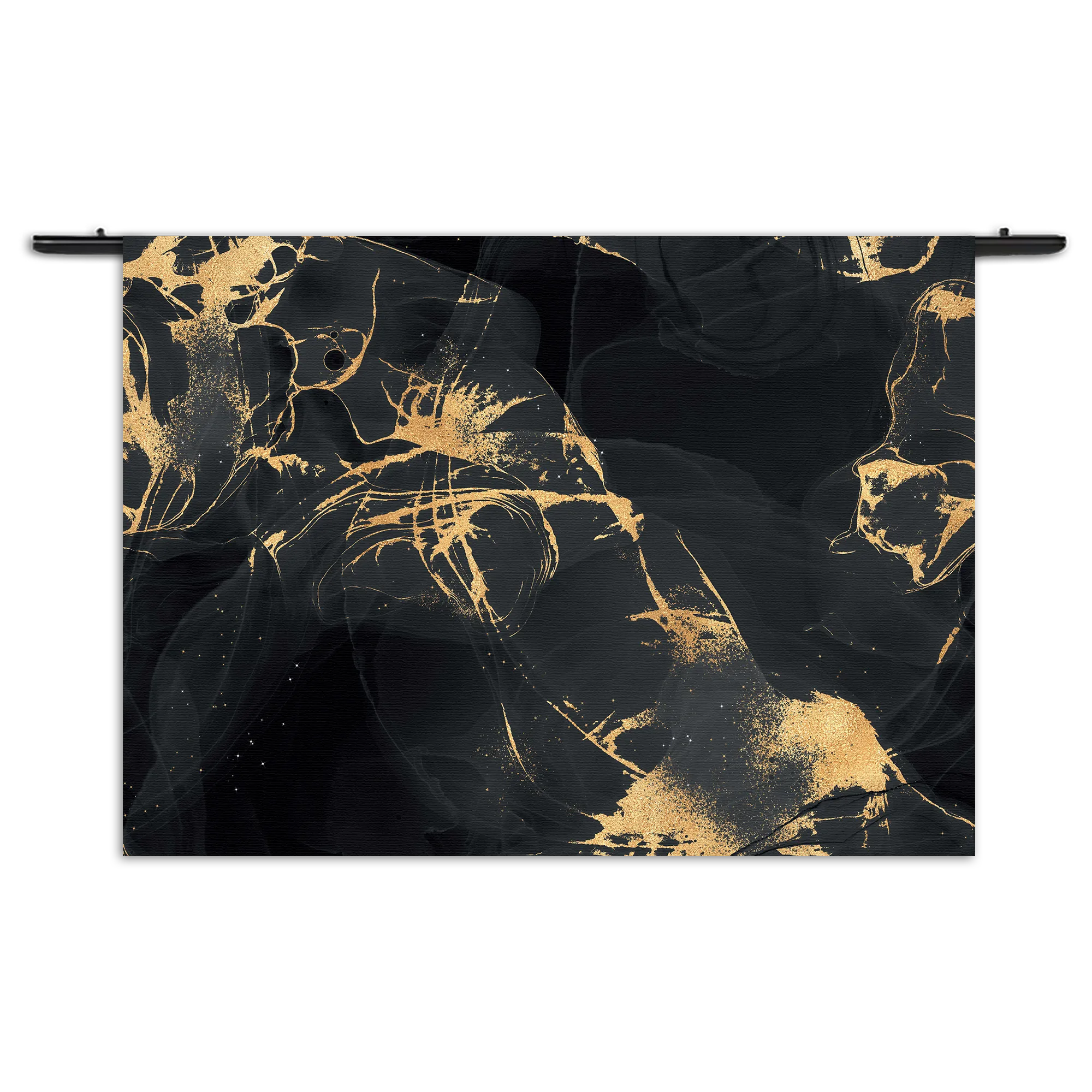 Wandkleed Abstract Marmer Look Zwart met Goud 04 Rechthoek Horizontaal Template 50 70 WK Horizontaal Marmer 15 1