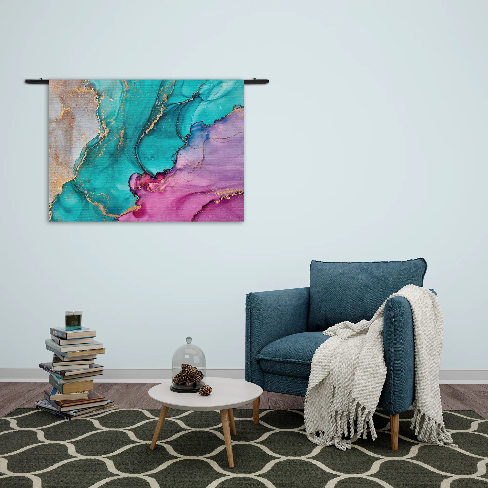 Wandkleed Marmer Look Colored 05 Rechthoek Horizontaal Template 50 70 WK Horizontaal Marmer 25 2