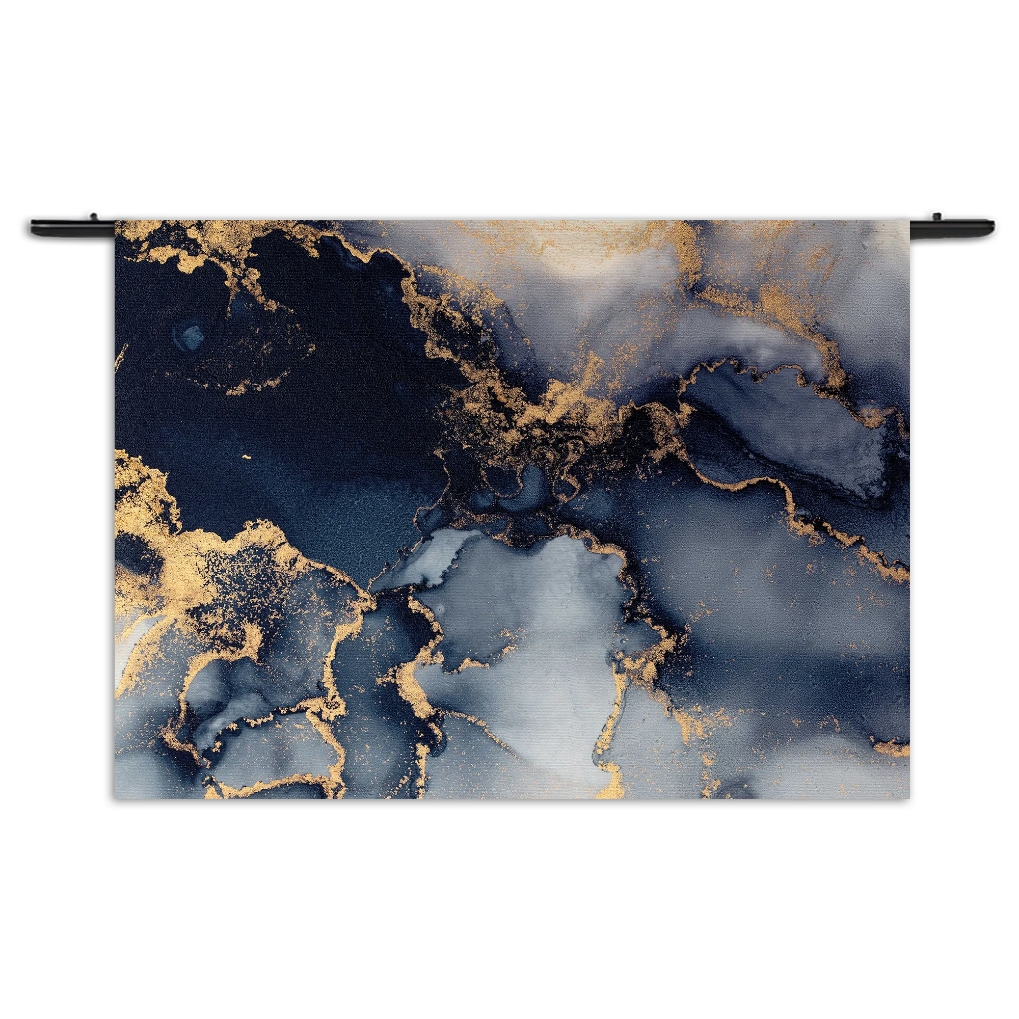 Wandkleed Marmer Look Chique Donker Blauwtinten met Goud 02 Rechthoek Horizontaal Template 50 70 WK Horizontaal Marmer 31 1
