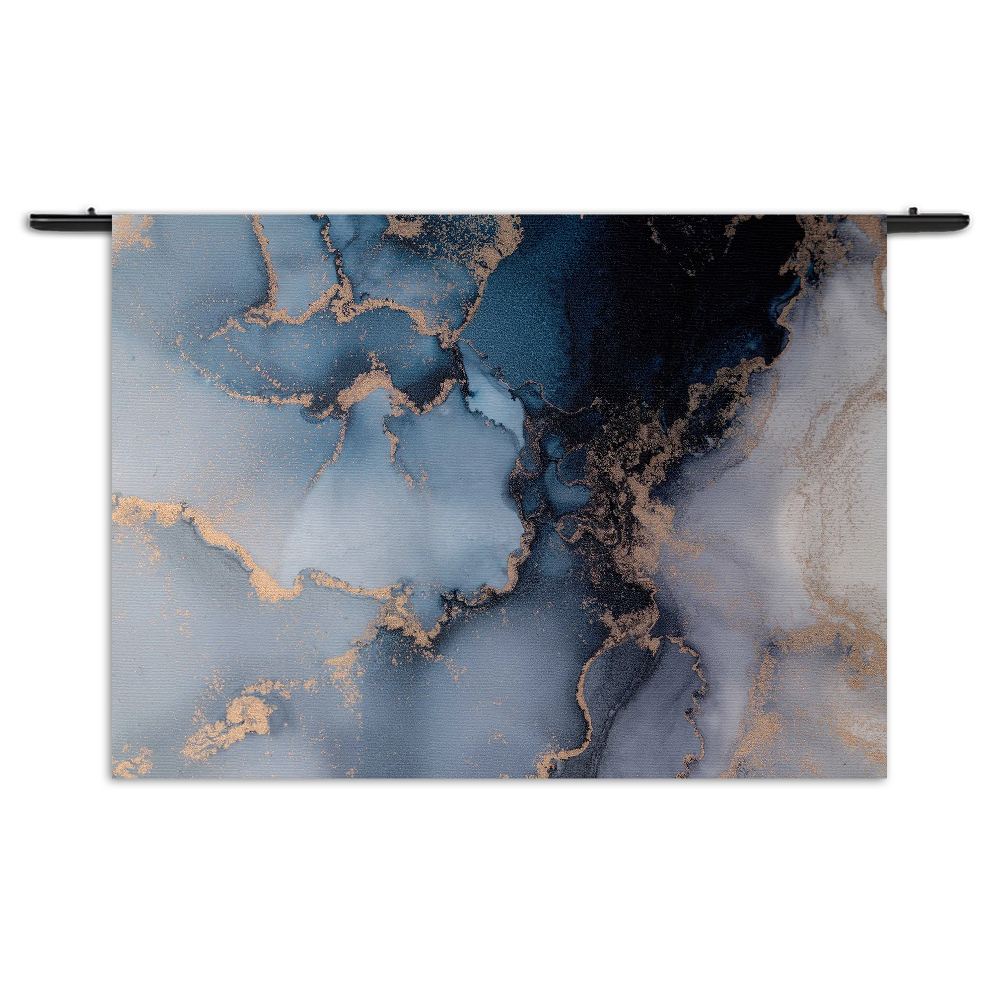 Wandkleed Marmer Look Chique Donker Blauwtinten met Goud 03 Rechthoek Horizontaal Template 50 70 WK Horizontaal Marmer 32 1