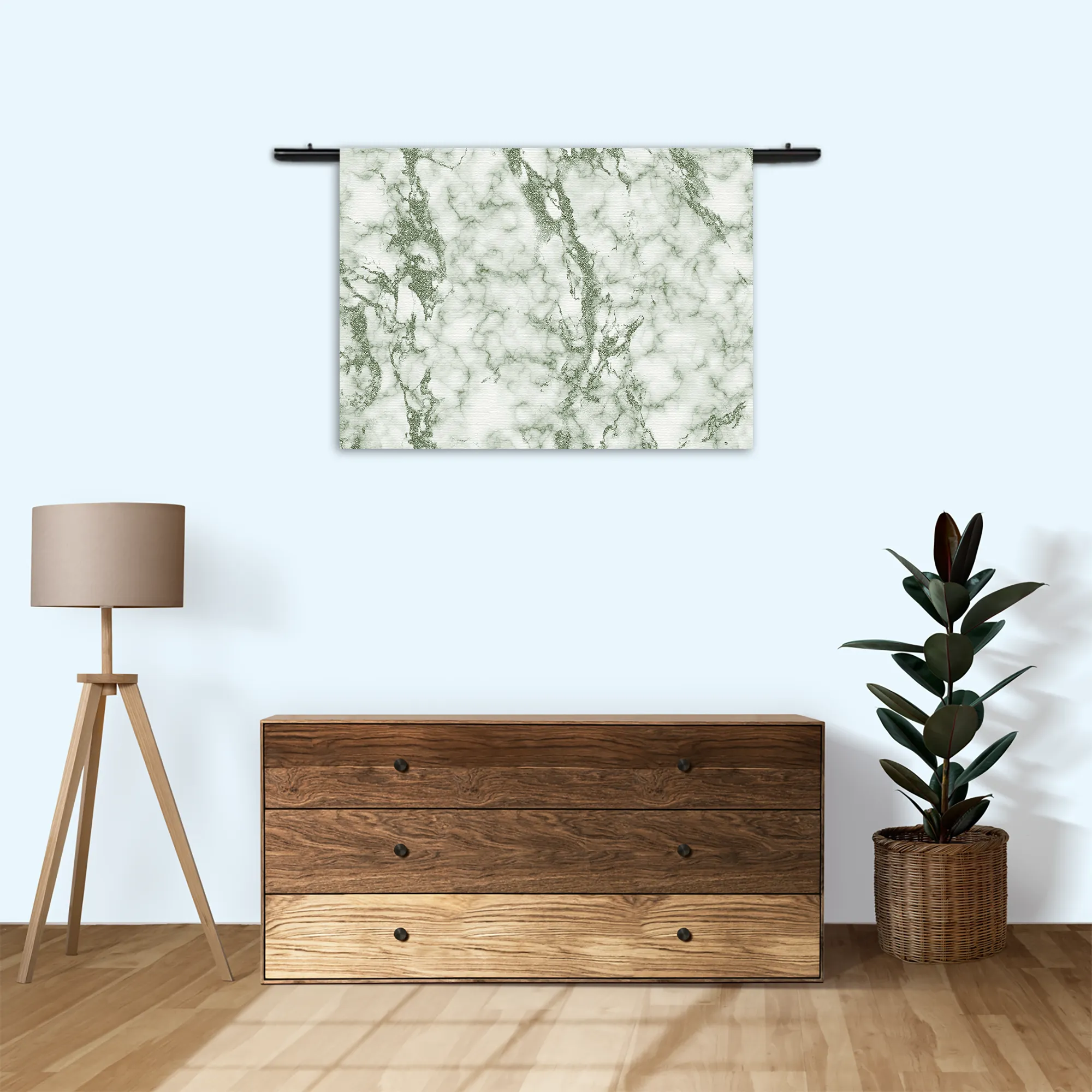 Wandkleed Basis Marmer Look Groen Rechthoek Horizontaal Template 50 70 WK Horizontaal Marmer 6 3