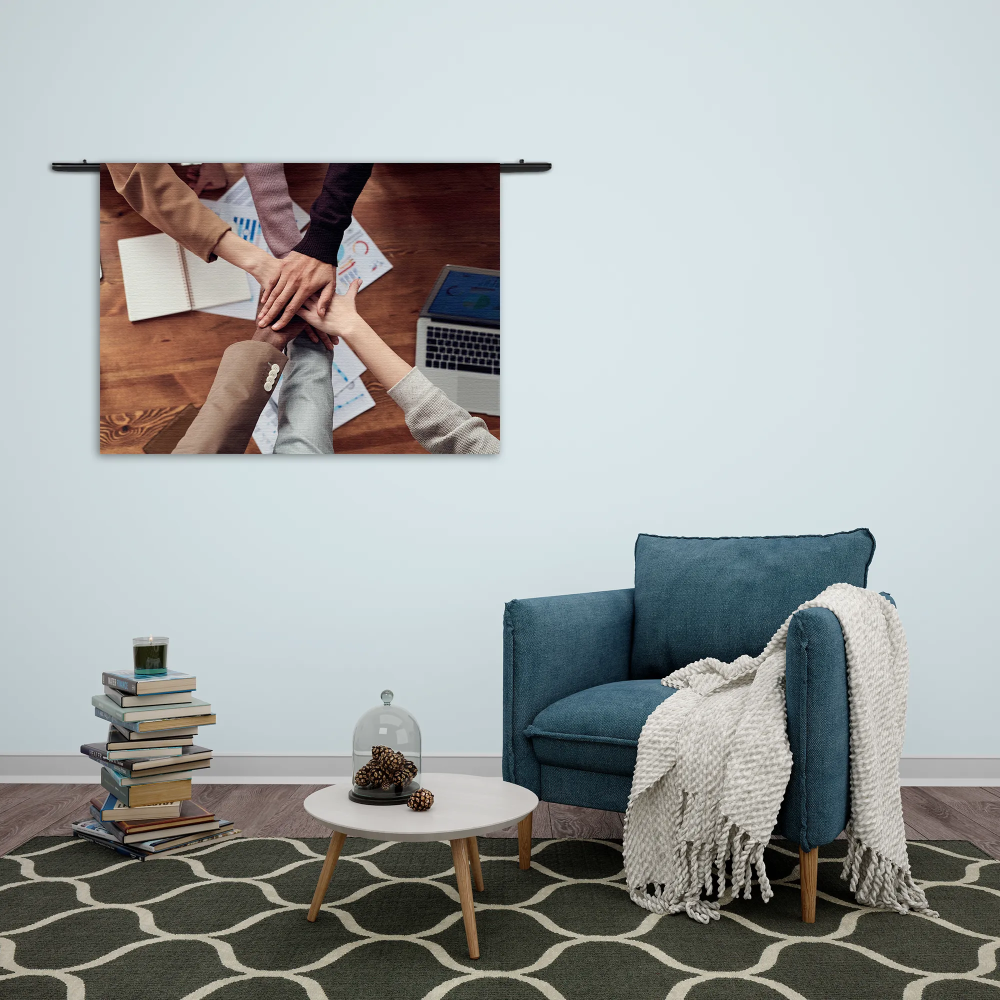 Wandkleed Teamwork Rechthoek Horizontaal Template 50 70 WK Horizontaal Overig 03 2