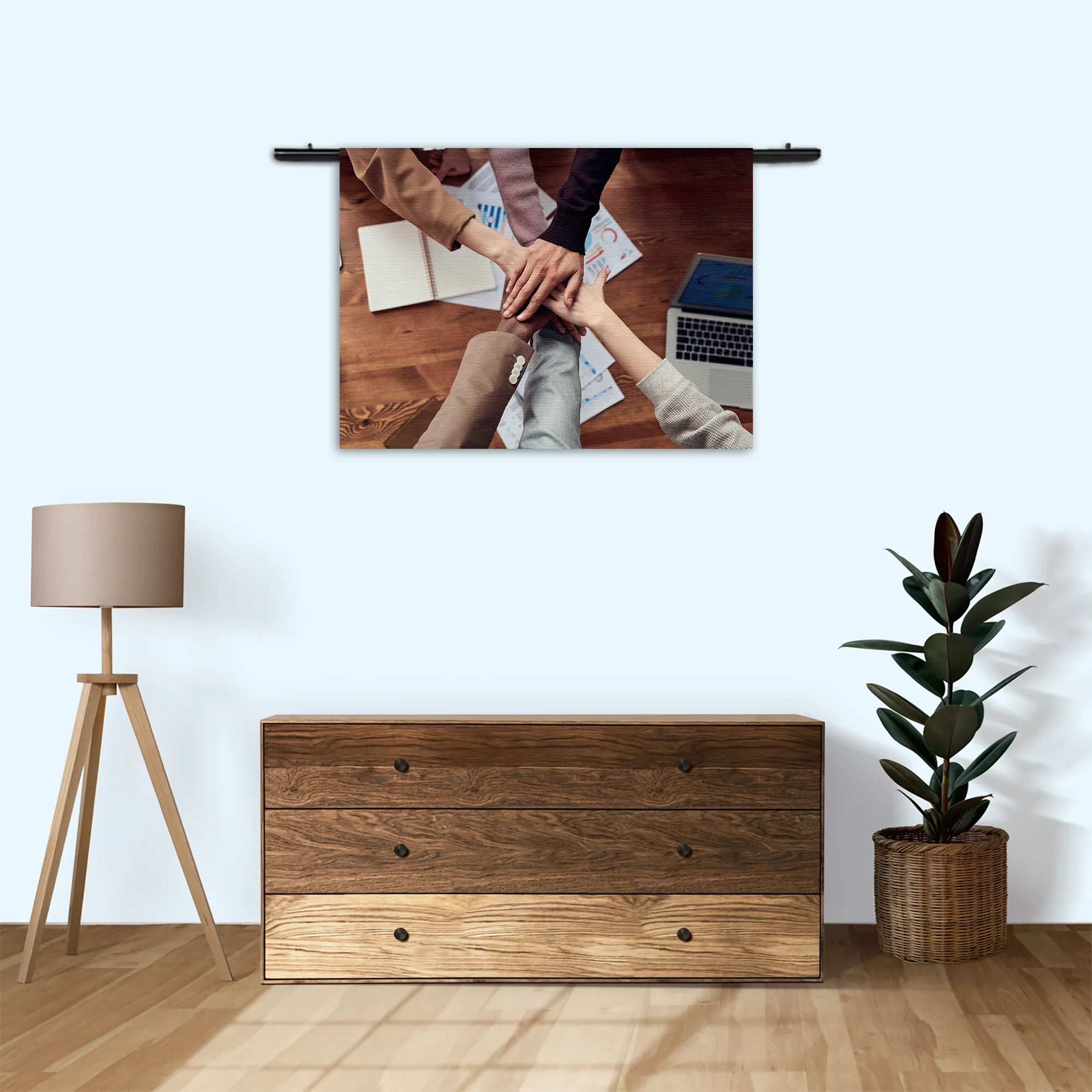 Wandkleed Teamwork Rechthoek Horizontaal Template 50 70 WK Horizontaal Overig 03 3