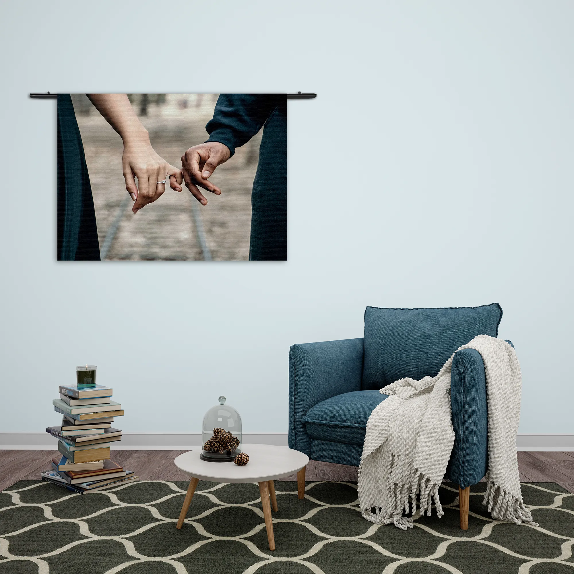 Wandkleed Pak Maar Mijn Hand Rechthoek Horizontaal Template 50 70 WK Horizontaal Romantisch 1 2