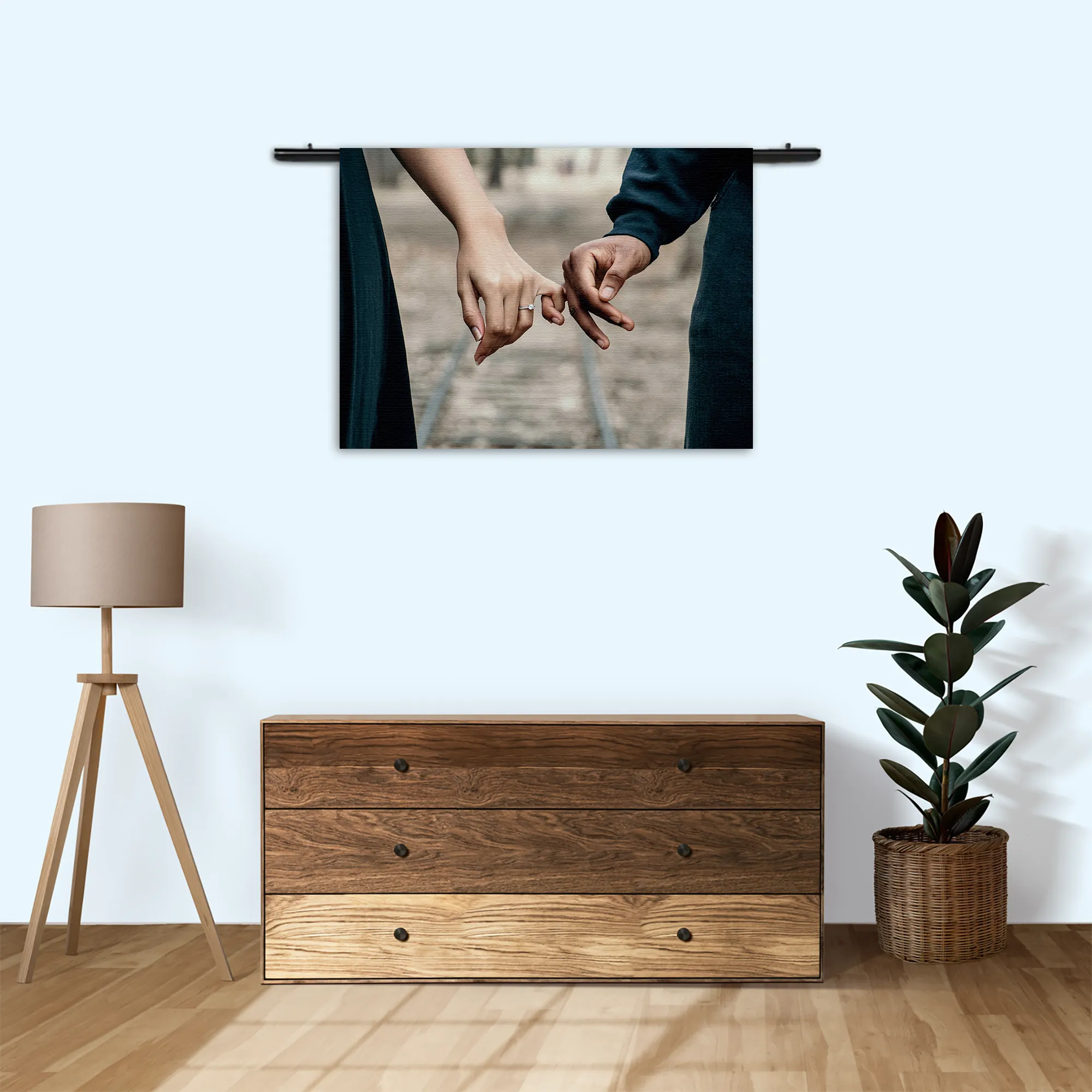 Wandkleed Pak Maar Mijn Hand Rechthoek Horizontaal Template 50 70 WK Horizontaal Romantisch 1 3