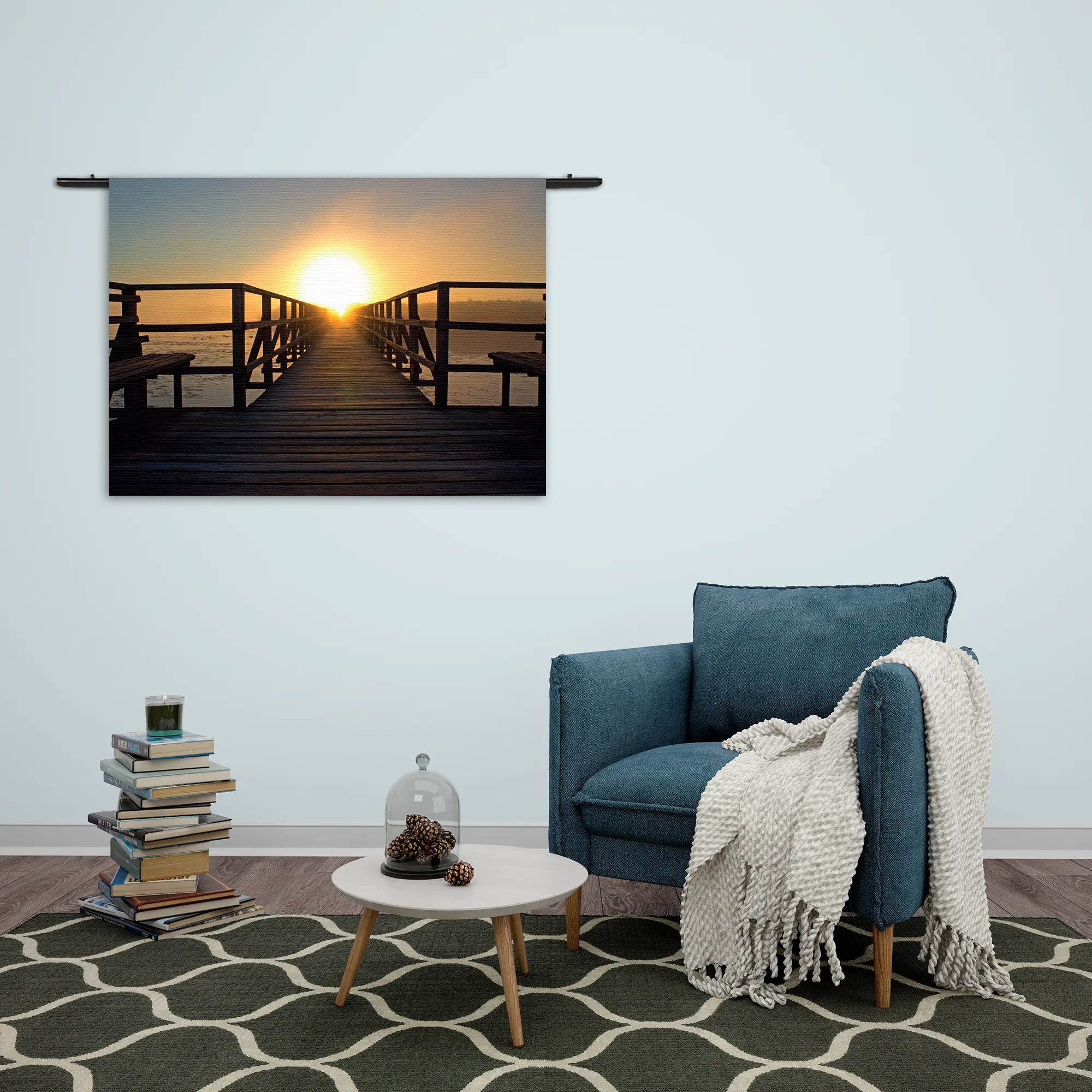 Wandkleed Zonsondergang Rechthoek Horizontaal Template 50 70 WK Horizontaal Romantisch 10 2