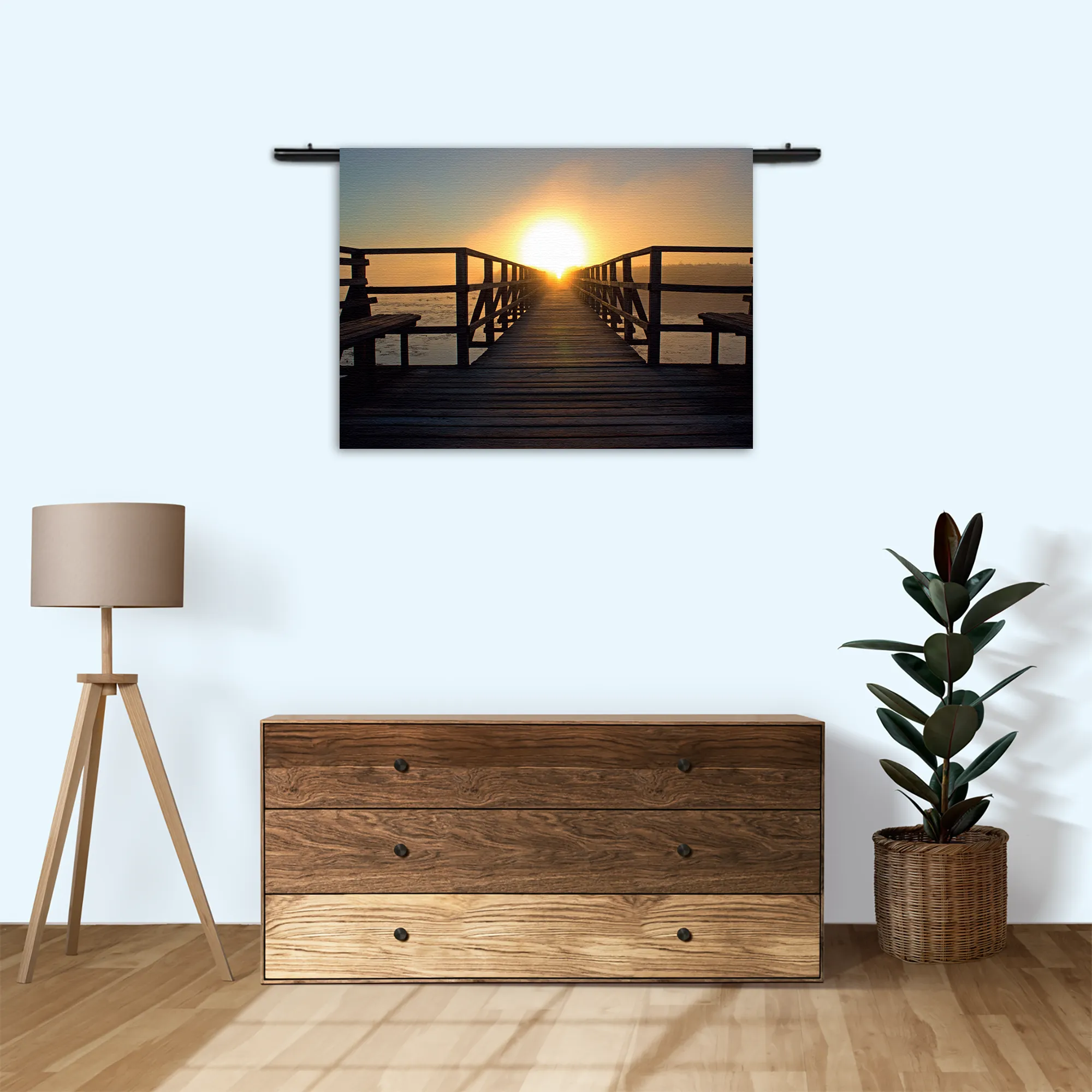 Wandkleed Zonsondergang Rechthoek Horizontaal Template 50 70 WK Horizontaal Romantisch 10 3