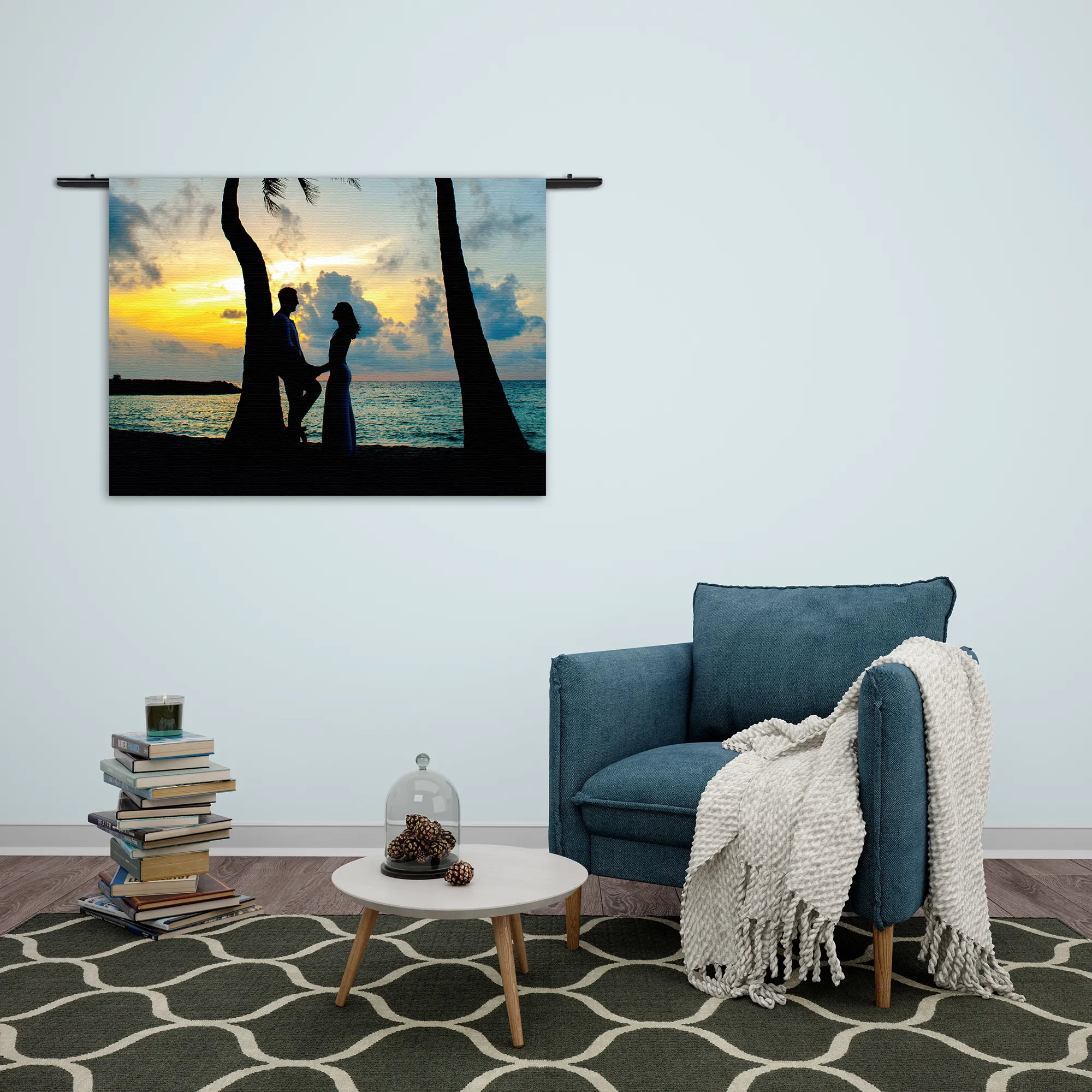 Wandkleed Romantiek Op Het Strand Rechthoek Horizontaal Template 50 70 WK Horizontaal Romantisch 3 2