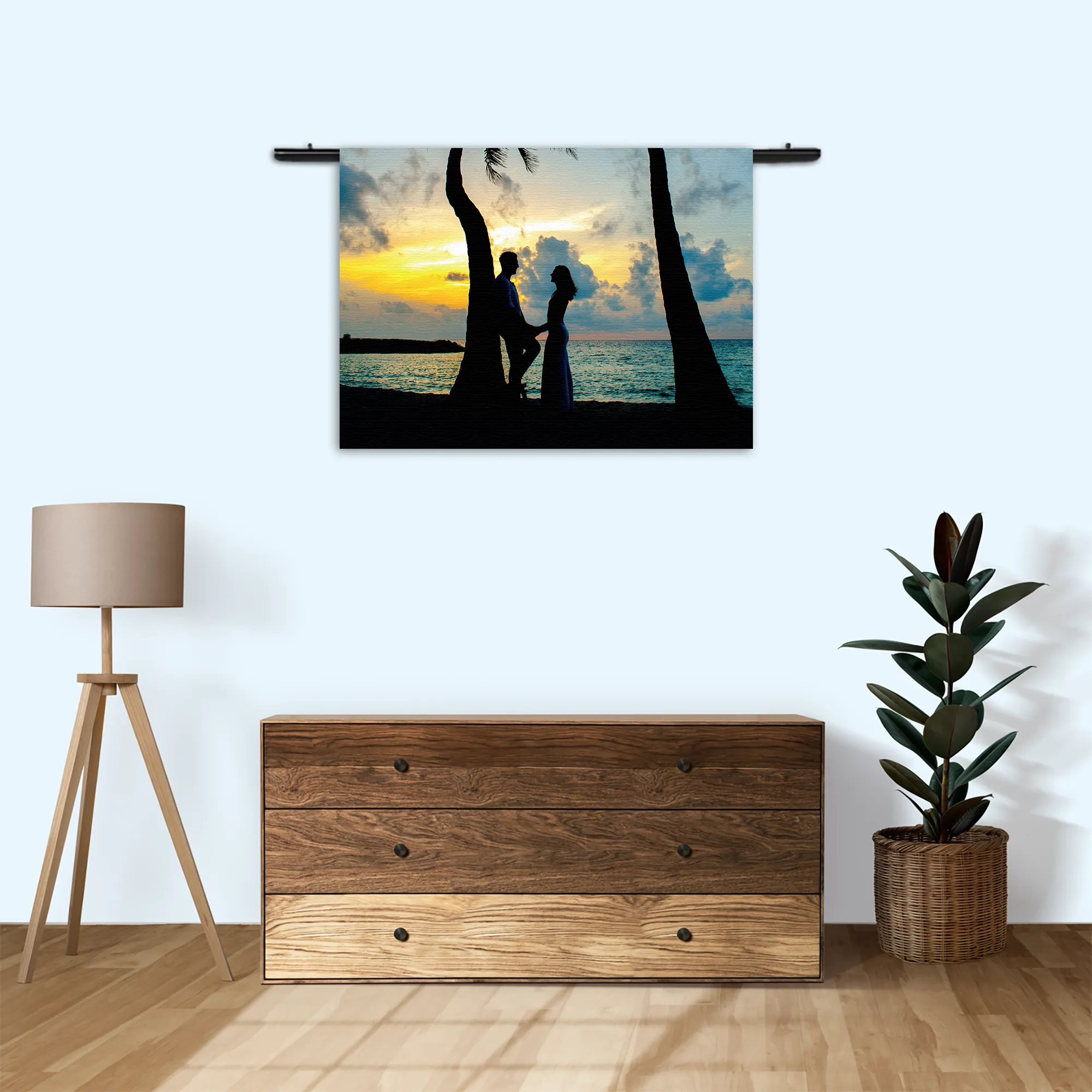 Wandkleed Romantiek Op Het Strand Rechthoek Horizontaal Template 50 70 WK Horizontaal Romantisch 3 3